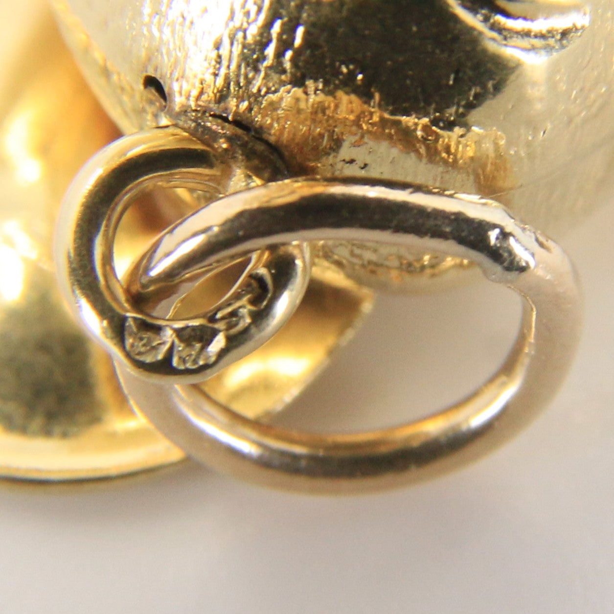 Vintage 9ct Gold Hallmarked Elephant Charm Pendant Trunk Up