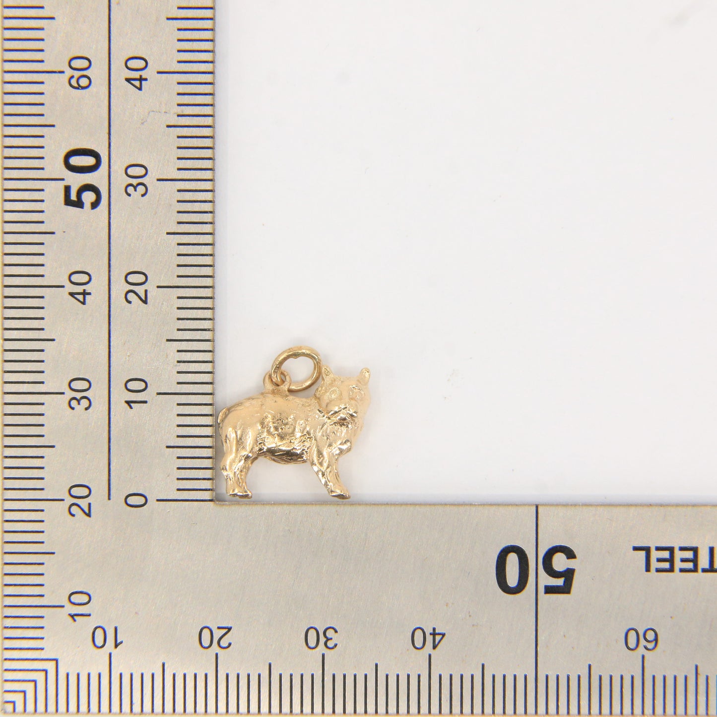 Vintage 9ct Gold Hallmarked Cat Charm Pendant Collectable