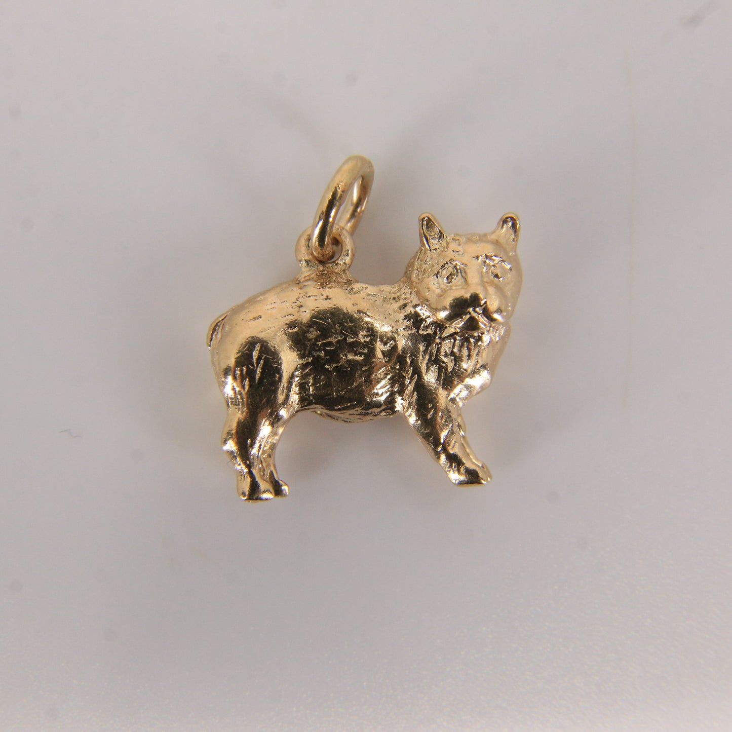 Vintage 9ct Gold Hallmarked Cat Charm Pendant Collectable