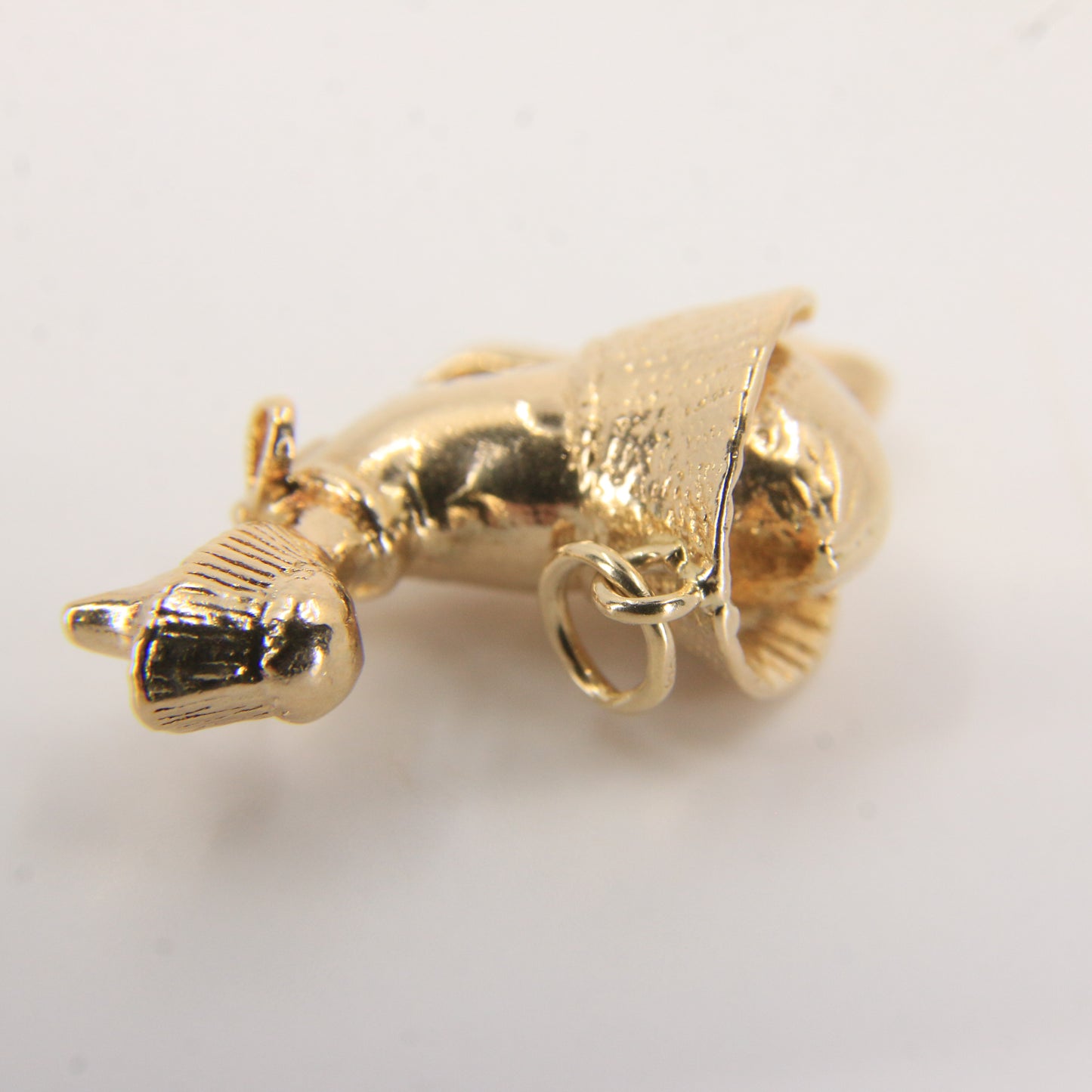 Vintage 9ct Gold Hallmarked Mother Hen Charm Pendant Articulated