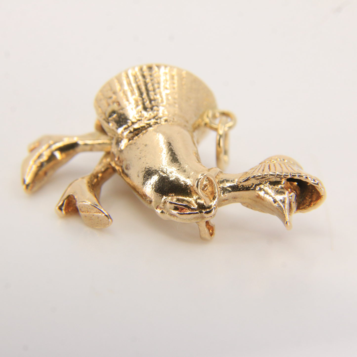 Vintage 9ct Gold Hallmarked Mother Hen Charm Pendant Articulated