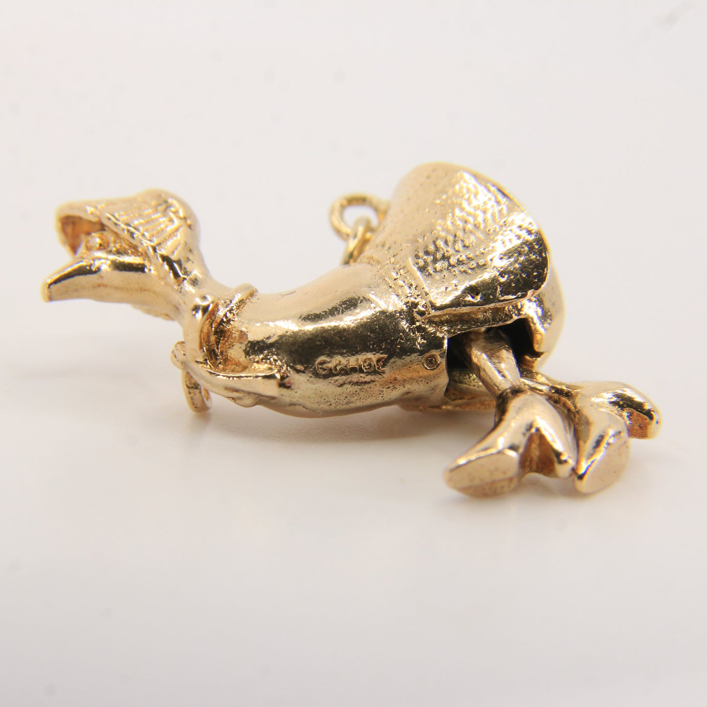 Vintage 9ct Gold Hallmarked Mother Hen Charm Pendant Articulated