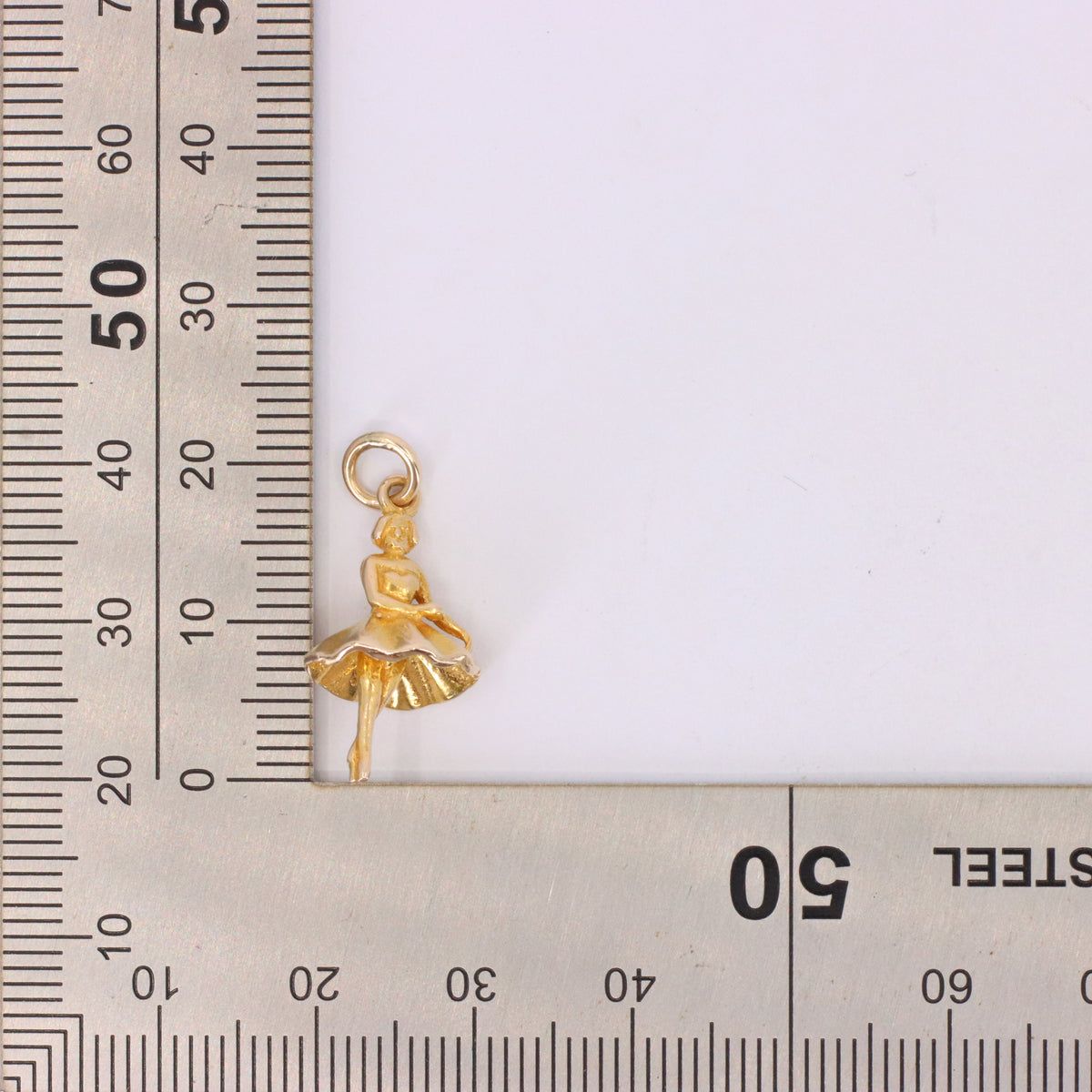 Vintage 9ct Hallmarked Gold Ballerina Dancer Woman Charm Ballet Pendant Gift
