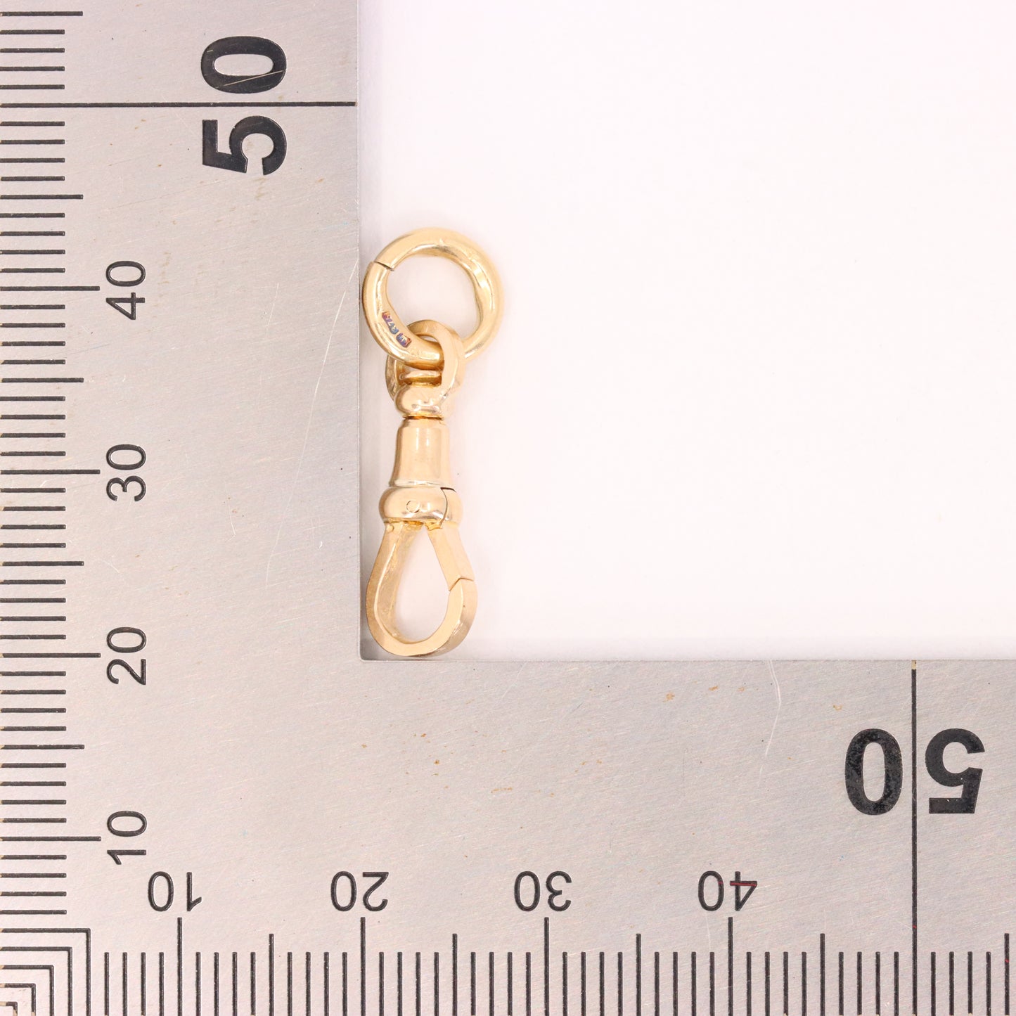 Antique 9ct Hallmarked Yellow Gold Dog Clip Clasp Jewellery Finding Charm Holder