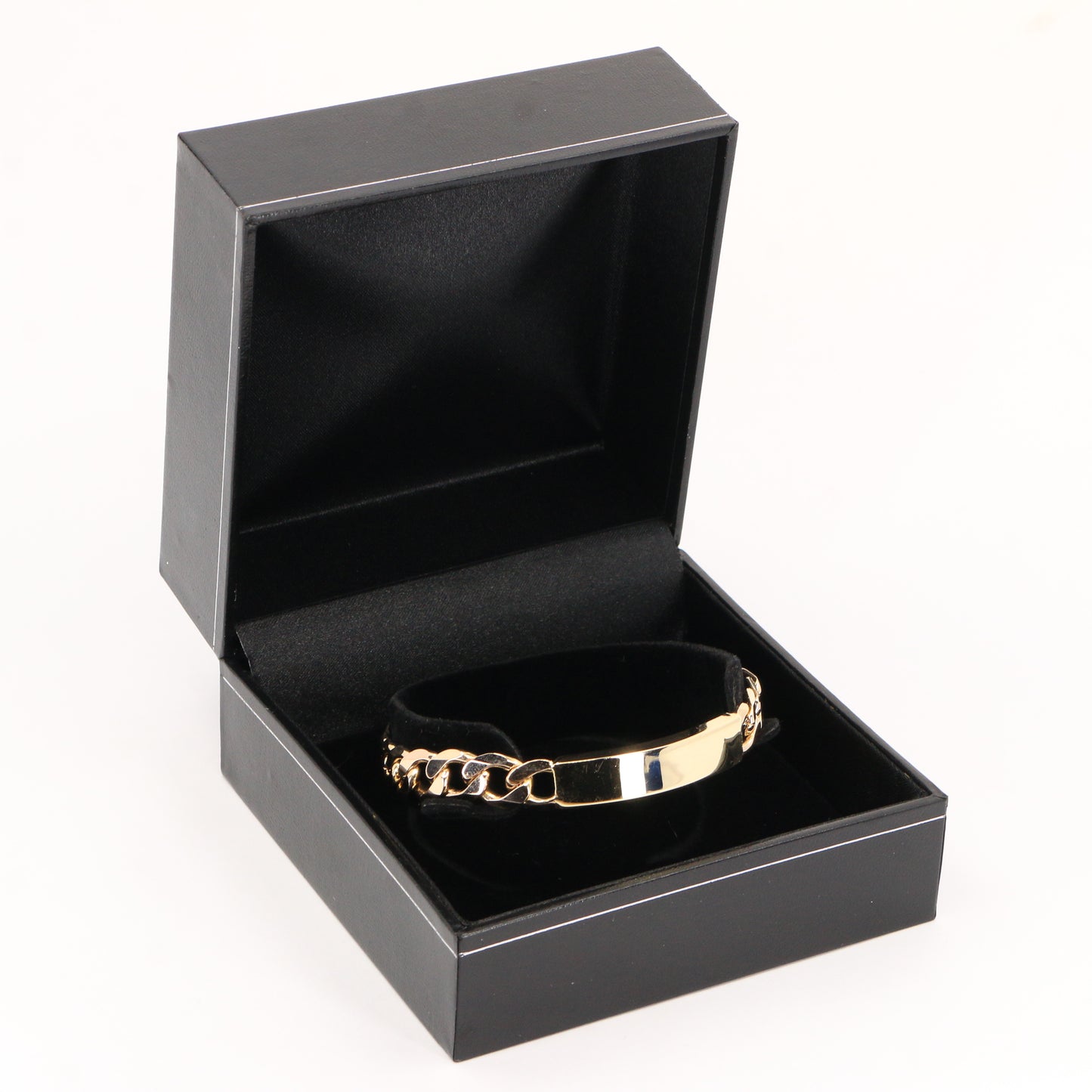 Vintage 9ct Gold 8.5" ID Bracelet Hallmarked Curb Link Lobster Clasp Gift