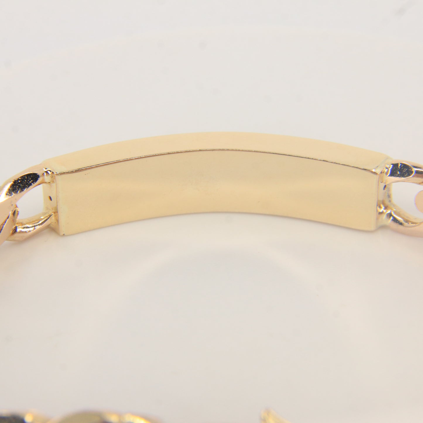 Vintage 9ct Gold 8.5" ID Bracelet Hallmarked Curb Link Lobster Clasp Gift