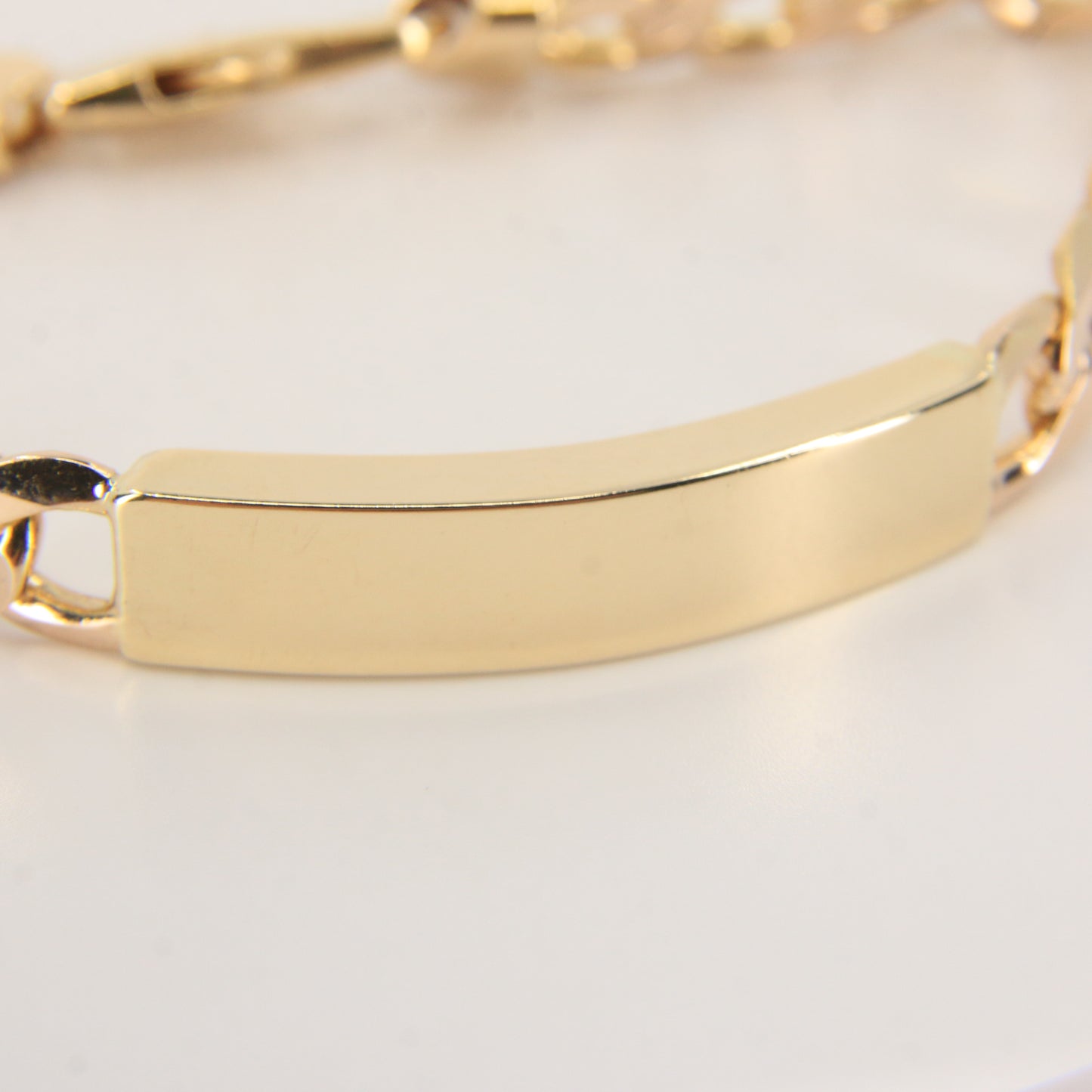 Vintage 9ct Gold 8.5" ID Bracelet Hallmarked Curb Link Lobster Clasp Gift