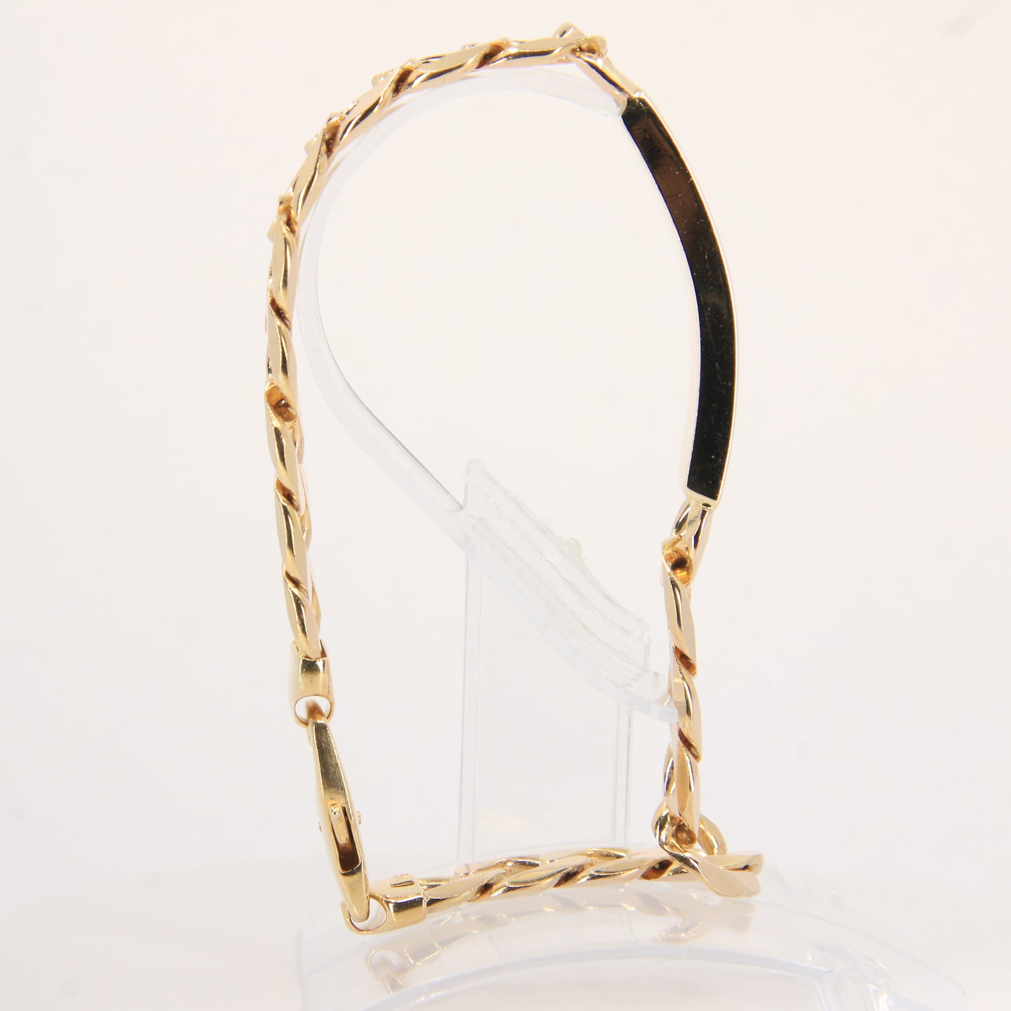 Vintage 9ct Gold 8.5" ID Bracelet Hallmarked Curb Link Lobster Clasp Gift