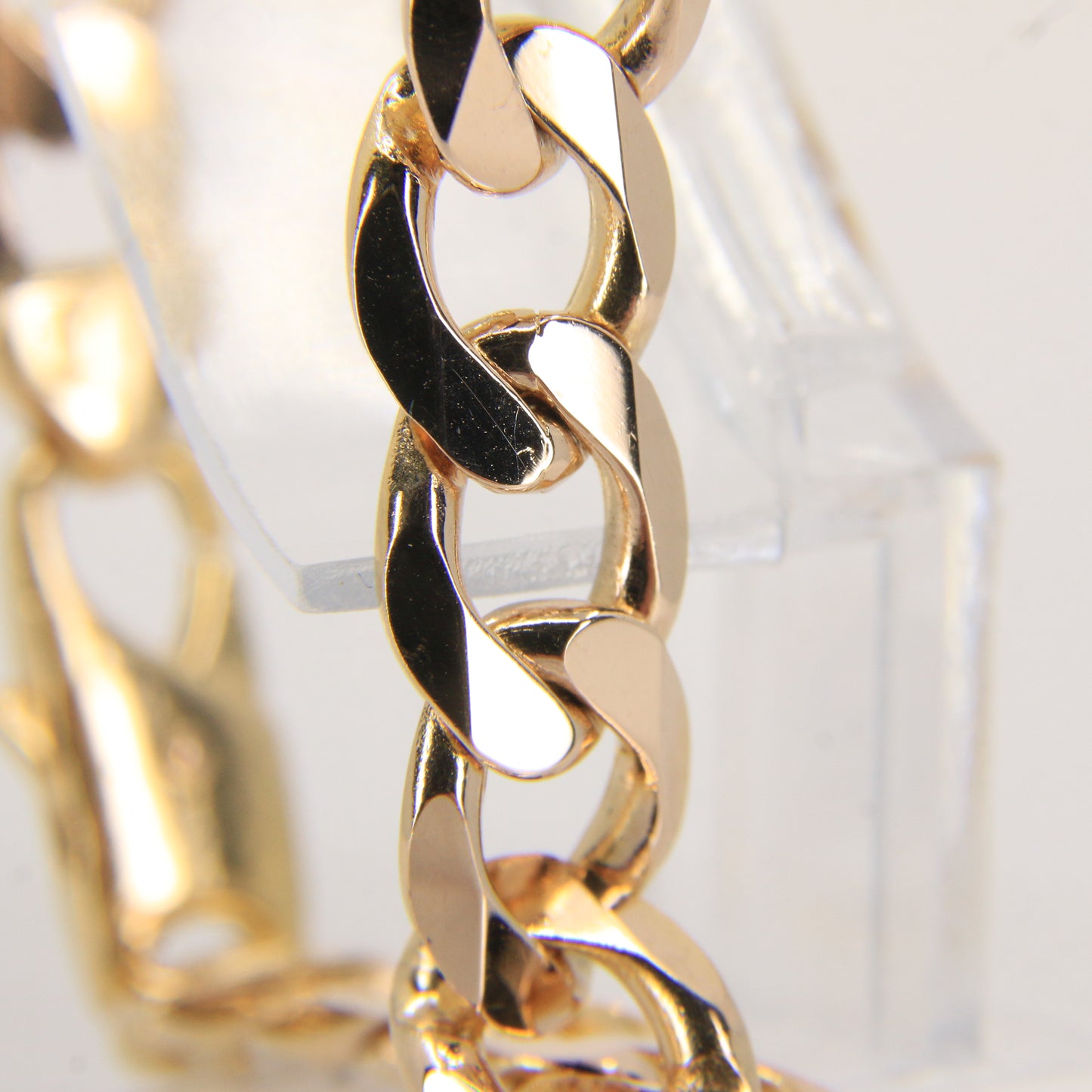 Vintage 9ct Gold 8.5" ID Bracelet Hallmarked Curb Link Lobster Clasp Gift