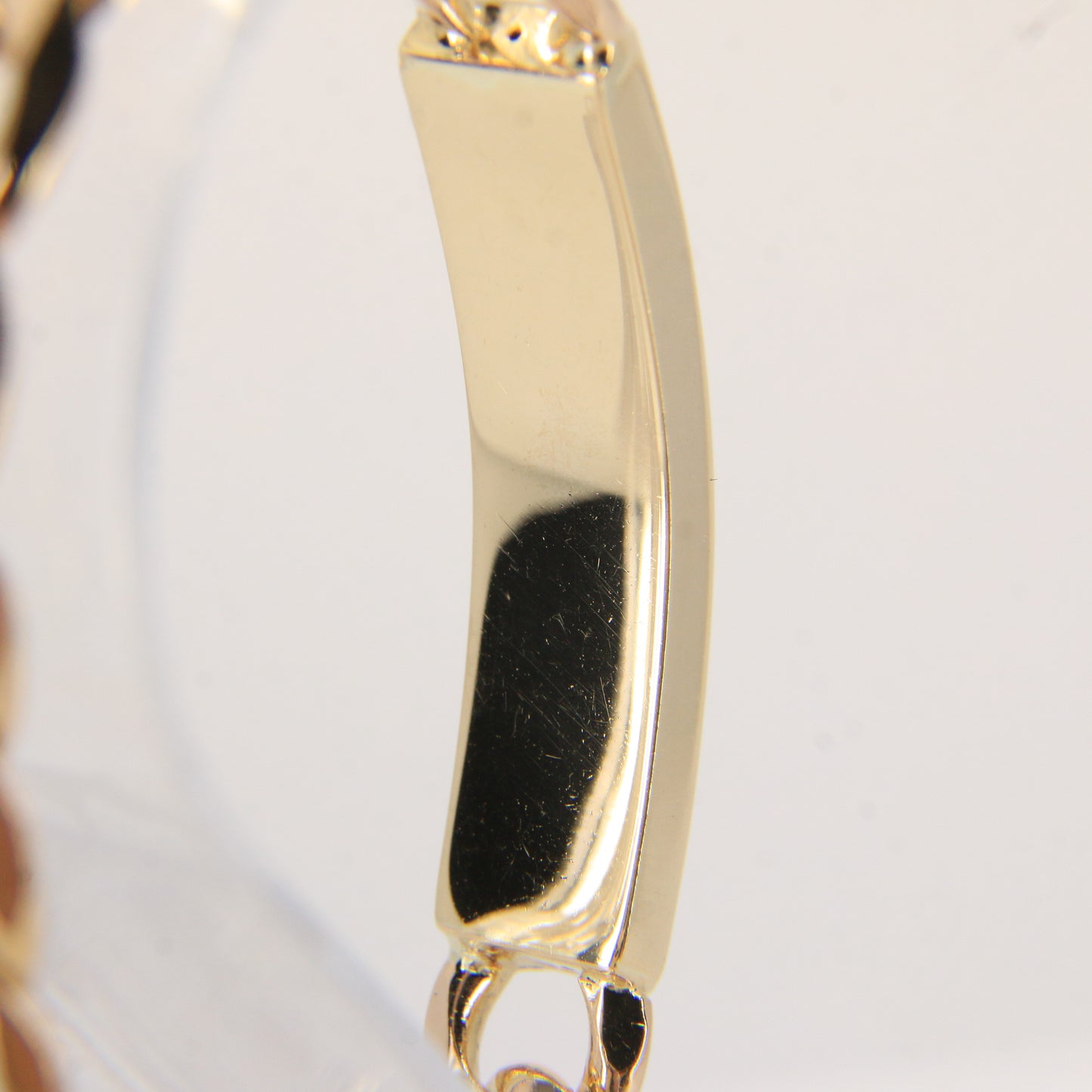 Vintage 9ct Gold 8.5" ID Bracelet Hallmarked Curb Link Lobster Clasp Gift