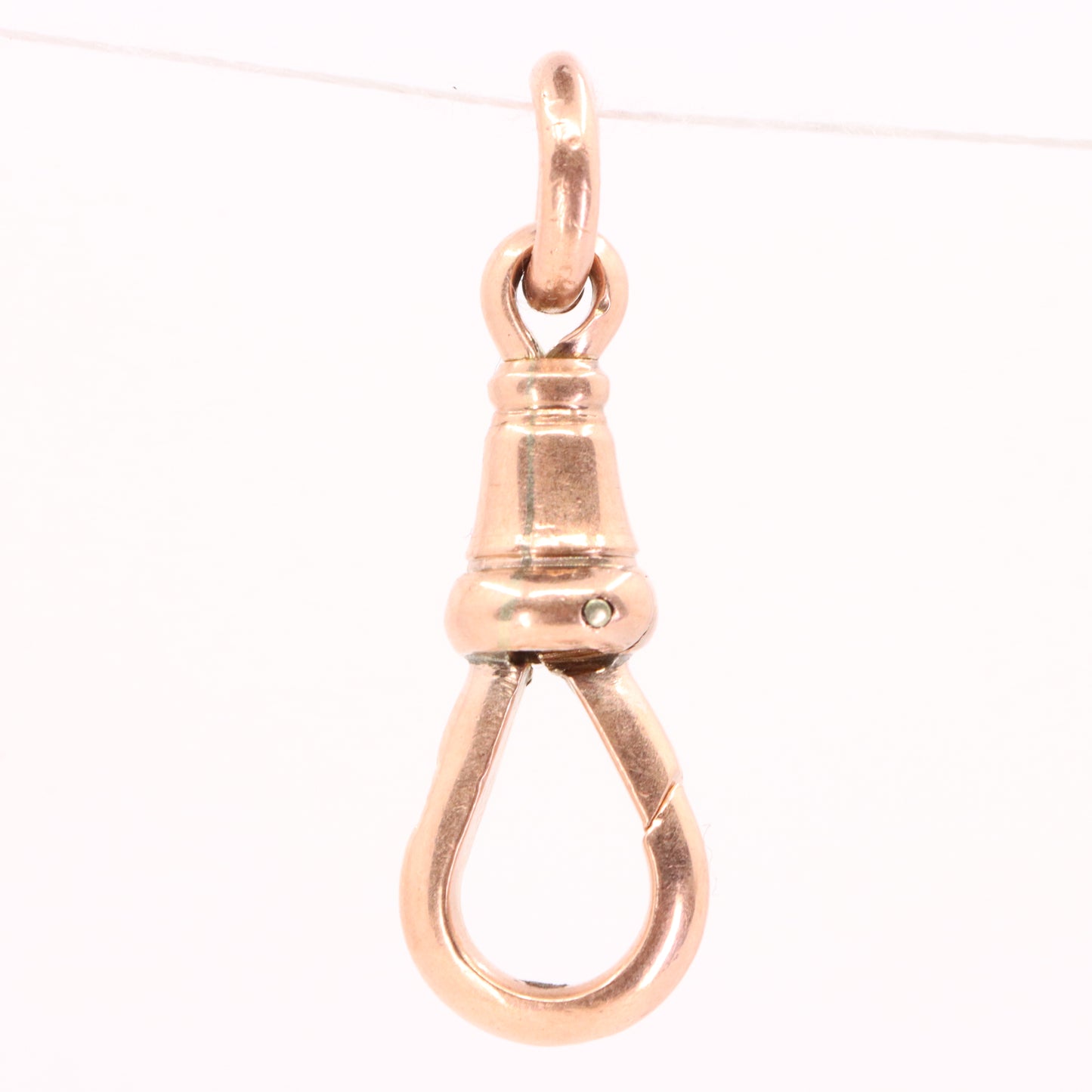 Antique 9ct Rose Gold Albert Dog Clip Clasp Charm Holder Pendant Finding Pendant