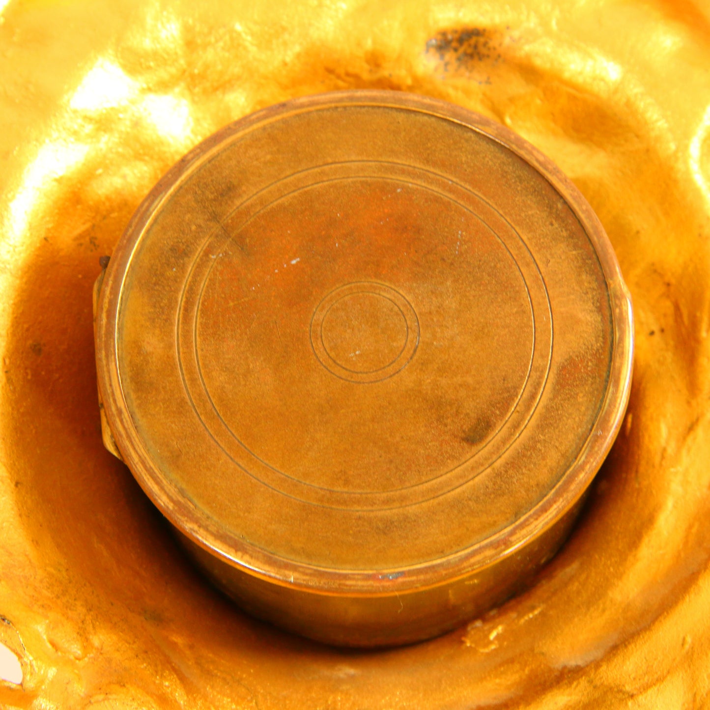 Antique 8 Day French Wall Clock Miniature Cartel Gold Clock Gilt Bronze Cherub