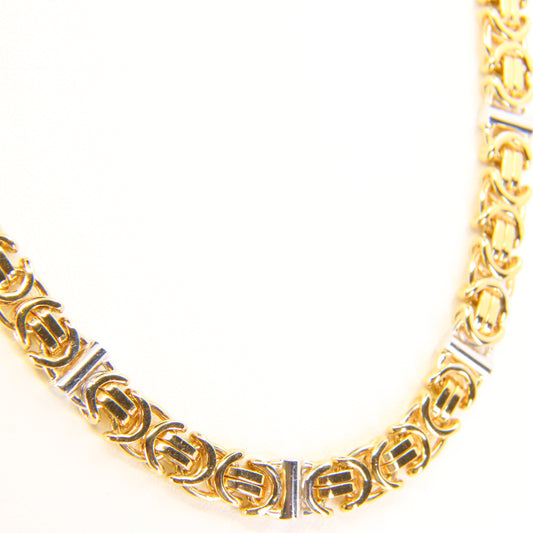 Vintage 9ct Heavy Flat Chain Necklace 16.5" Yellow Gold British Hallmarked Boxed Gift