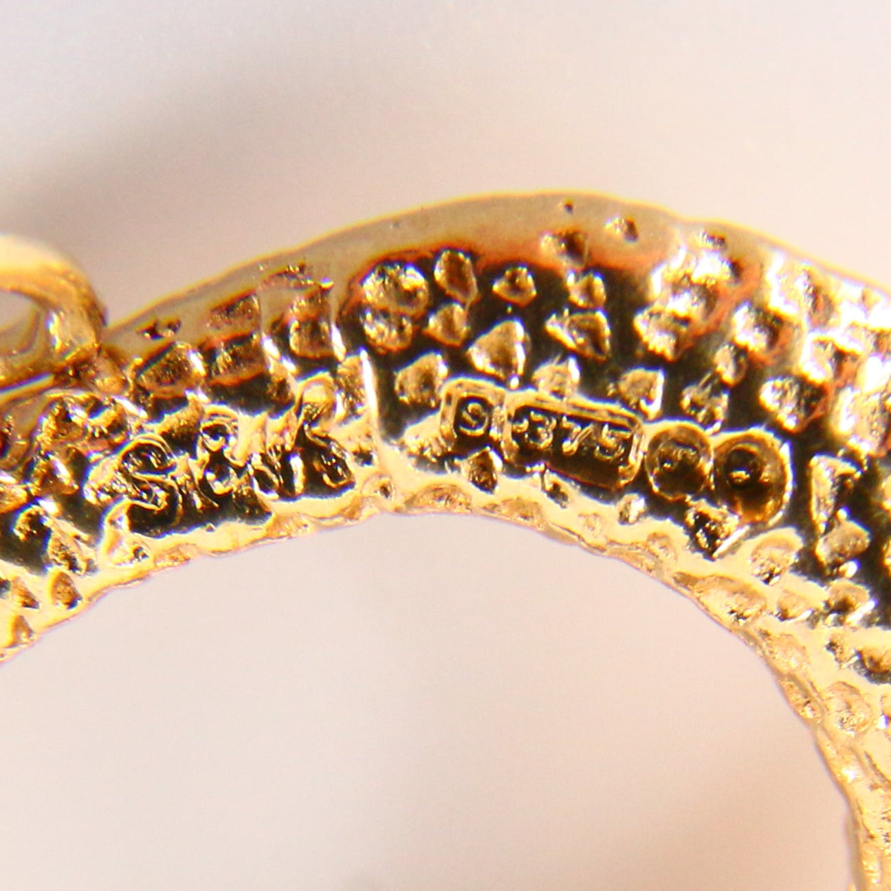 Vintage 9ct Drop Pendant Fish Charm Carnelian Stone Hallmarked Yellow Gold Gift