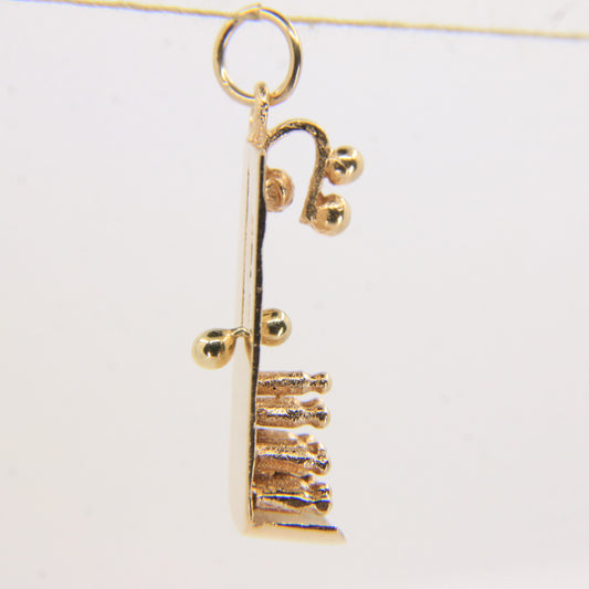 Vintage 9ct Hallmarked Yellow Gold Bowling Alley Moving Charm Sport Pendant Gift