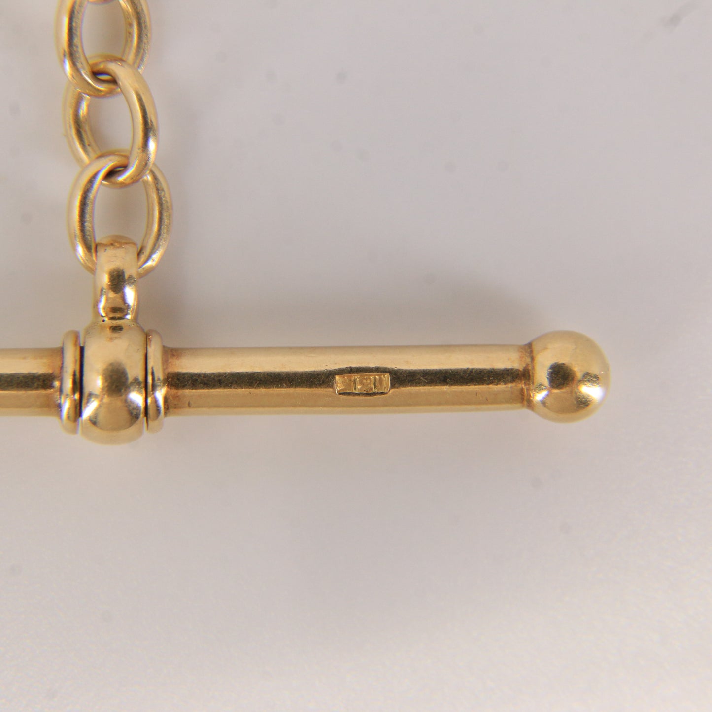 Antique 18ct Gold Swivel T-Bar Pendant 1.75" Part Albert Necklace Extender