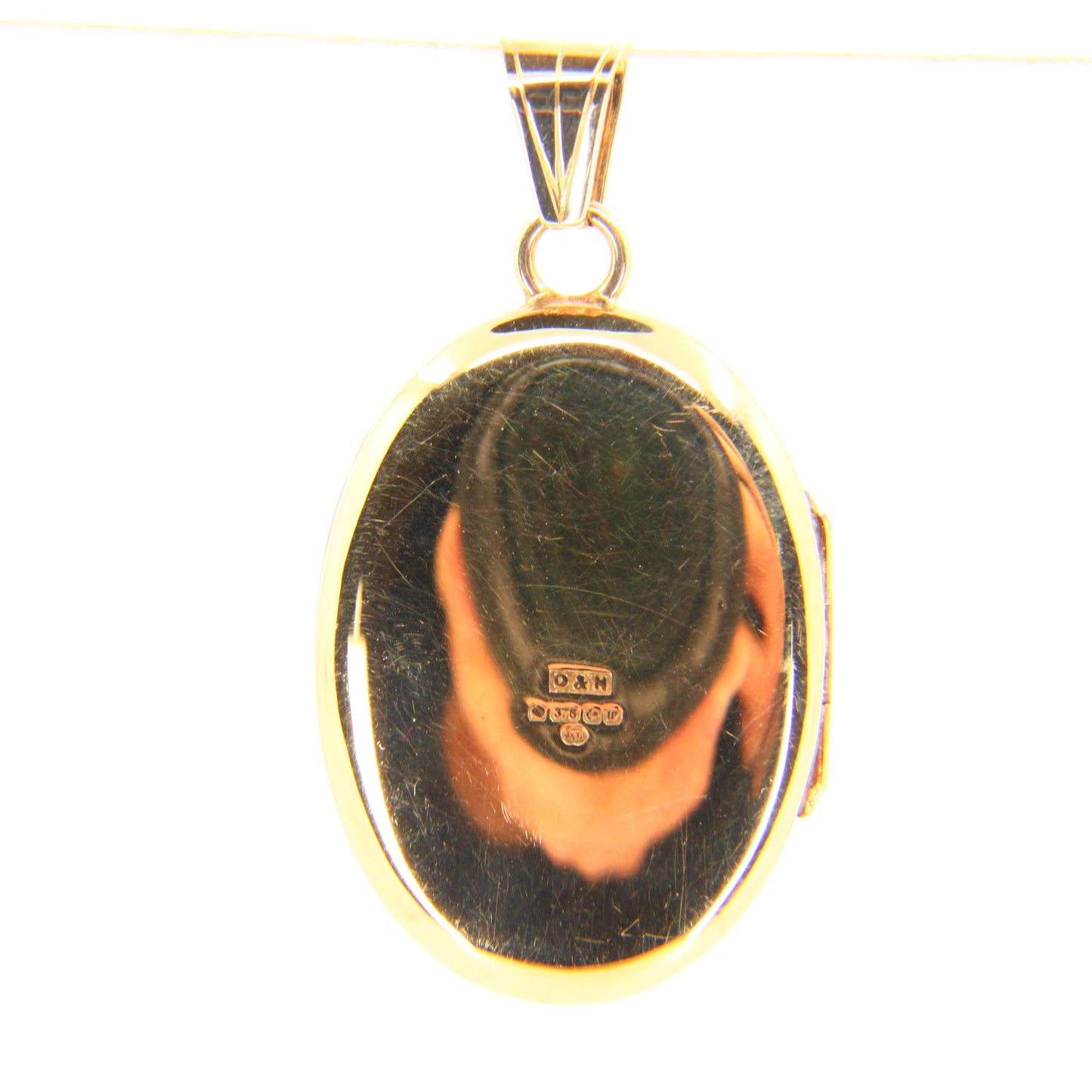 Vintage 9ct Gold & Diamond Photo Detailed Locket Pendant Hallmarked Yellow Gold
