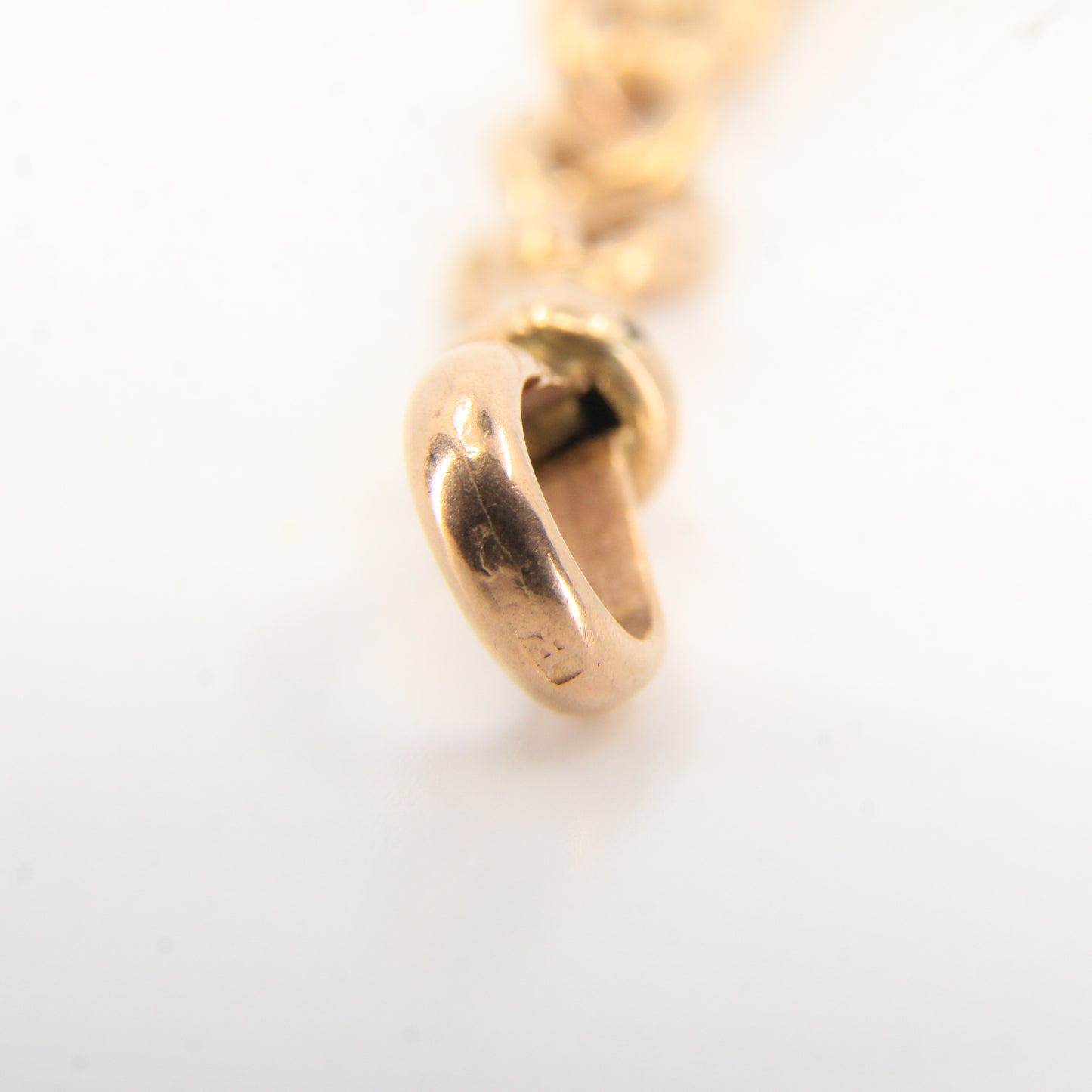 Antique 9ct Gold Hallmarked T-Bar Pendant Necklace Extender 3" Part Albert Chain