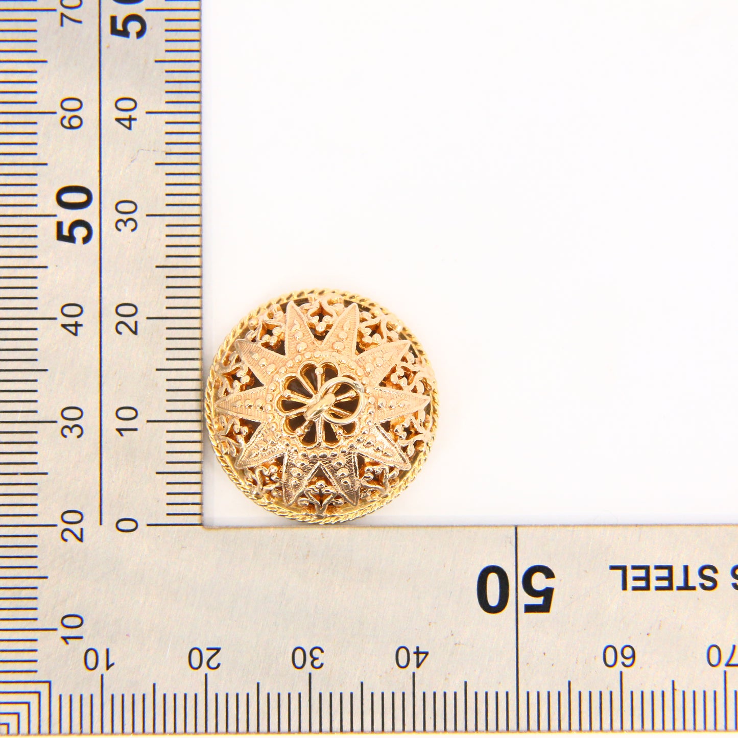 Vintage 9ct Drop Fob Pendant Citrine Cameo Seal 9 Carat Yellow Gold Charm Gift