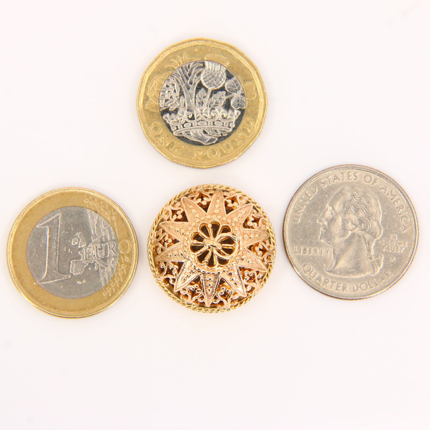 Vintage 9ct Drop Fob Pendant Citrine Cameo Seal 9 Carat Yellow Gold Charm Gift