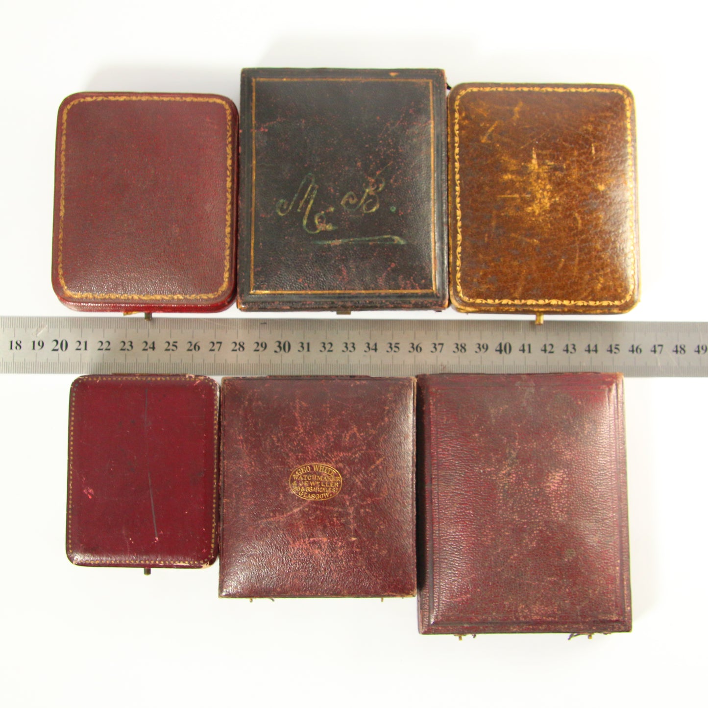 6 Pocket/Fob Watch Presentation Boxes Antique & Vintage Boxes Used