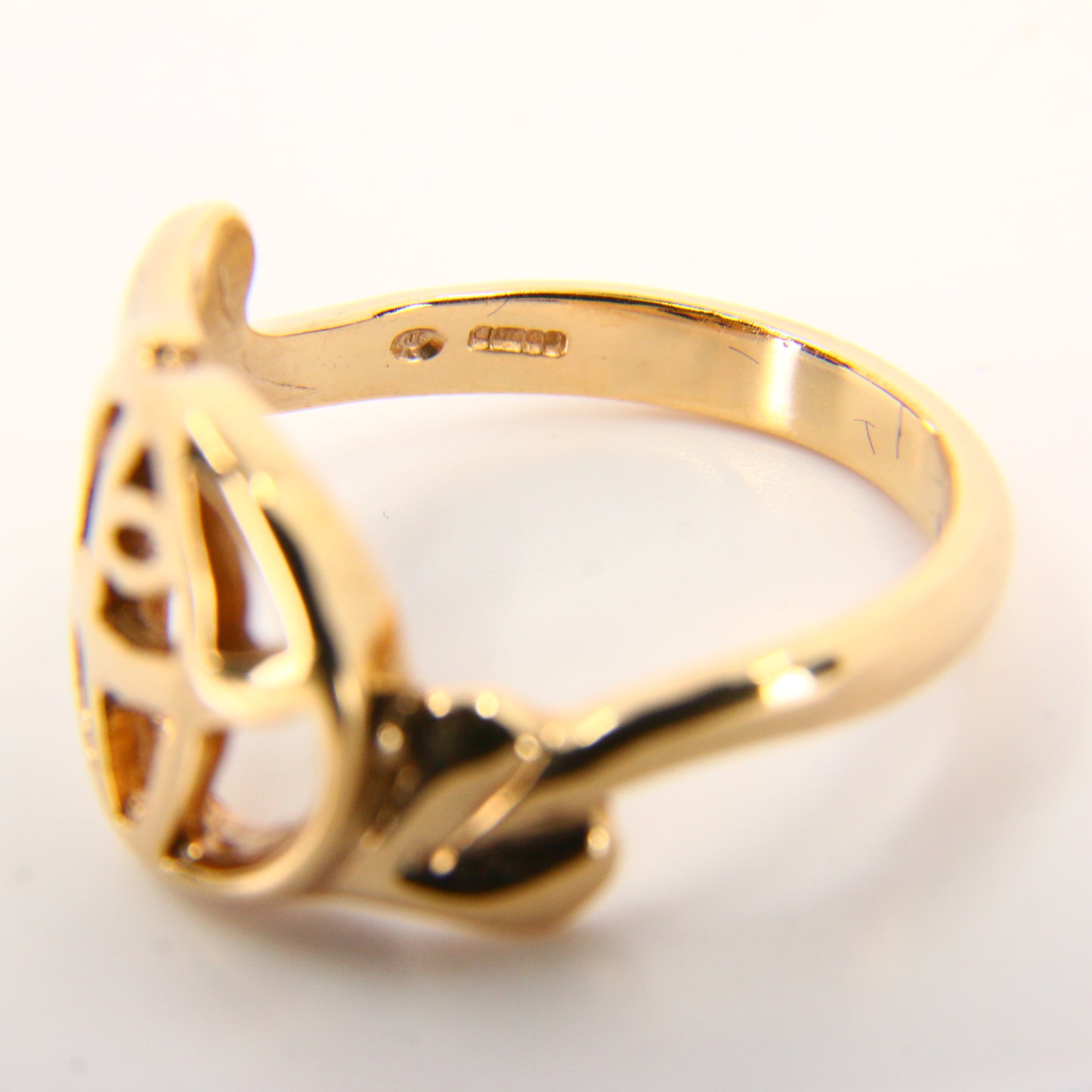 Vintage 9ct Rennie Mackintosh Gold Ring UK Size T 1/2 Hallmarked Yellow Gold Boxed Gift