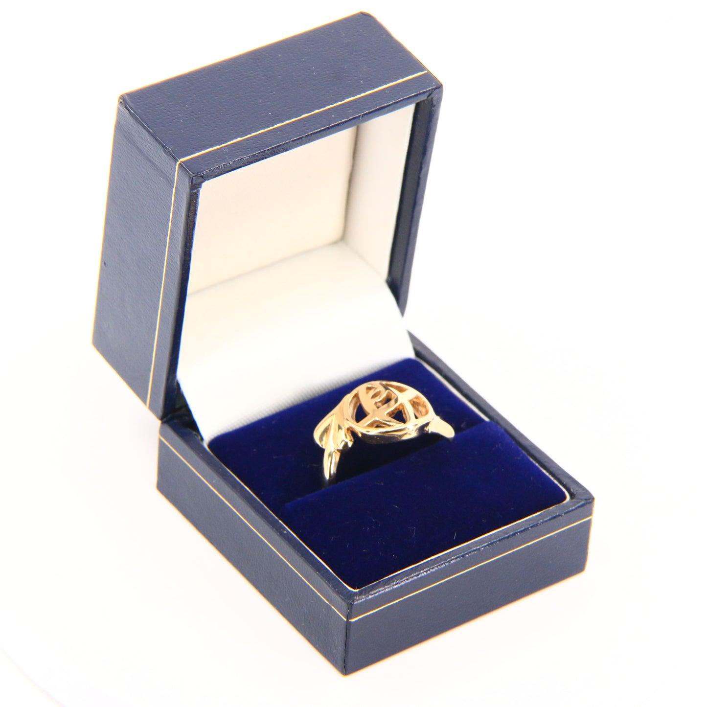 Vintage 9ct Rennie Mackintosh Gold Ring UK Size T 1/2 Hallmarked Yellow Gold Boxed Gift