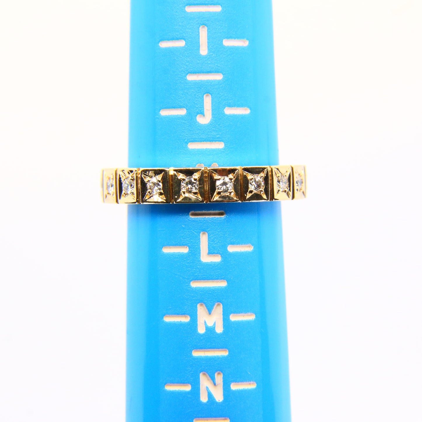 Vintage 9ct Diamond Eternity Ring Gold Ring Size K Hallmarked Yellow Gold Boxed