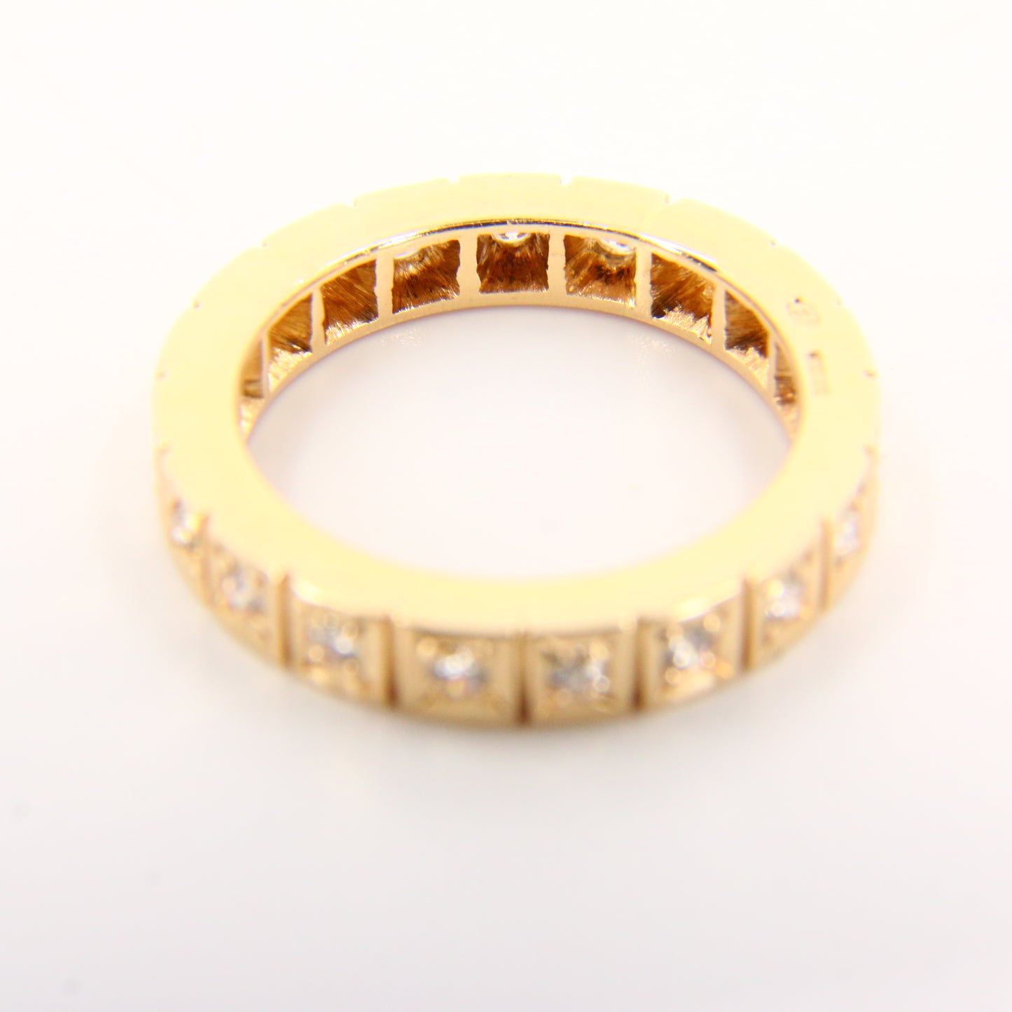 Vintage 9ct Diamond Eternity Ring Gold Ring Size K Hallmarked Yellow Gold Boxed