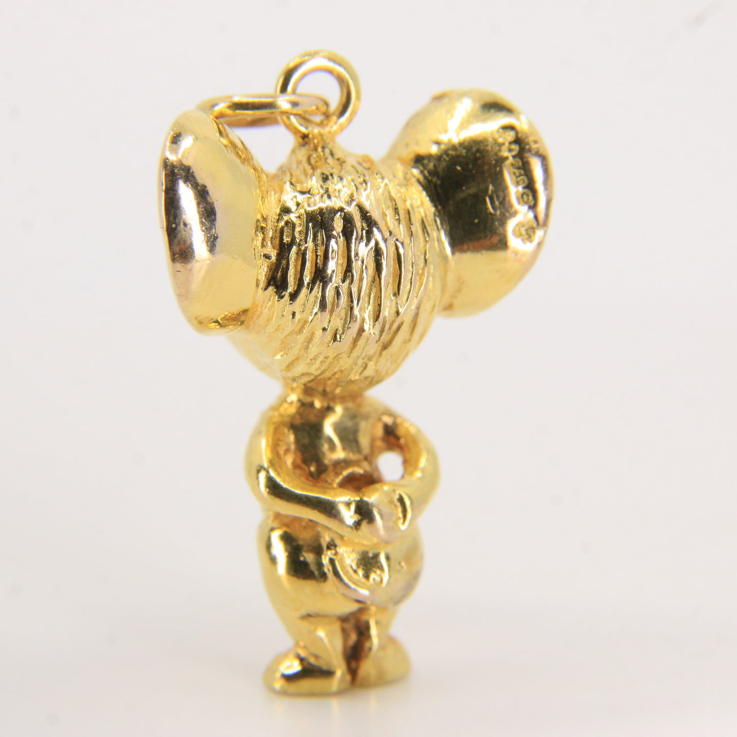 Vintage 9ct Yellow Gold Jerry Pendant Charm Hallmarked Cartoon Character Tom & Jerry