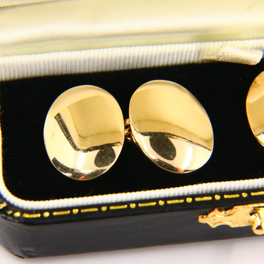 Vintage 9ct Deacon & Francis Cufflinks 1998 Hallmarked Yellow Gold Boxed Gift