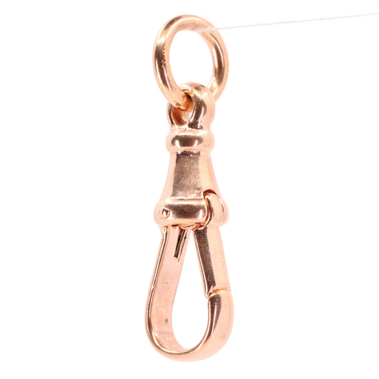 Vintage 9ct Rose Gold Large Dog Clip Clasp Jewellery Finding Pendant