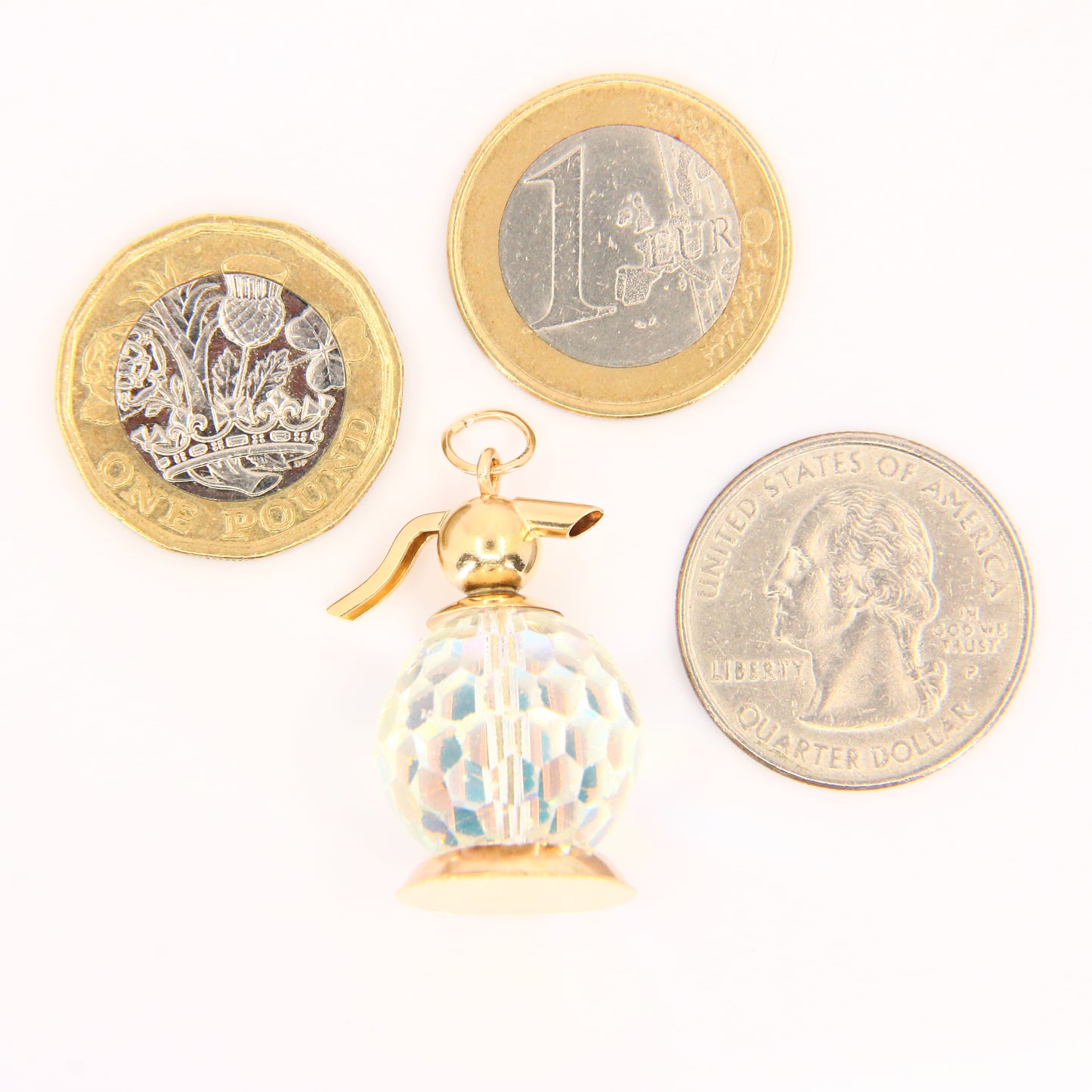 Vintage 9ct Soda Spritzer Gold Charm Soda Siphon Pendant Hallmarked Yellow Gold Gift