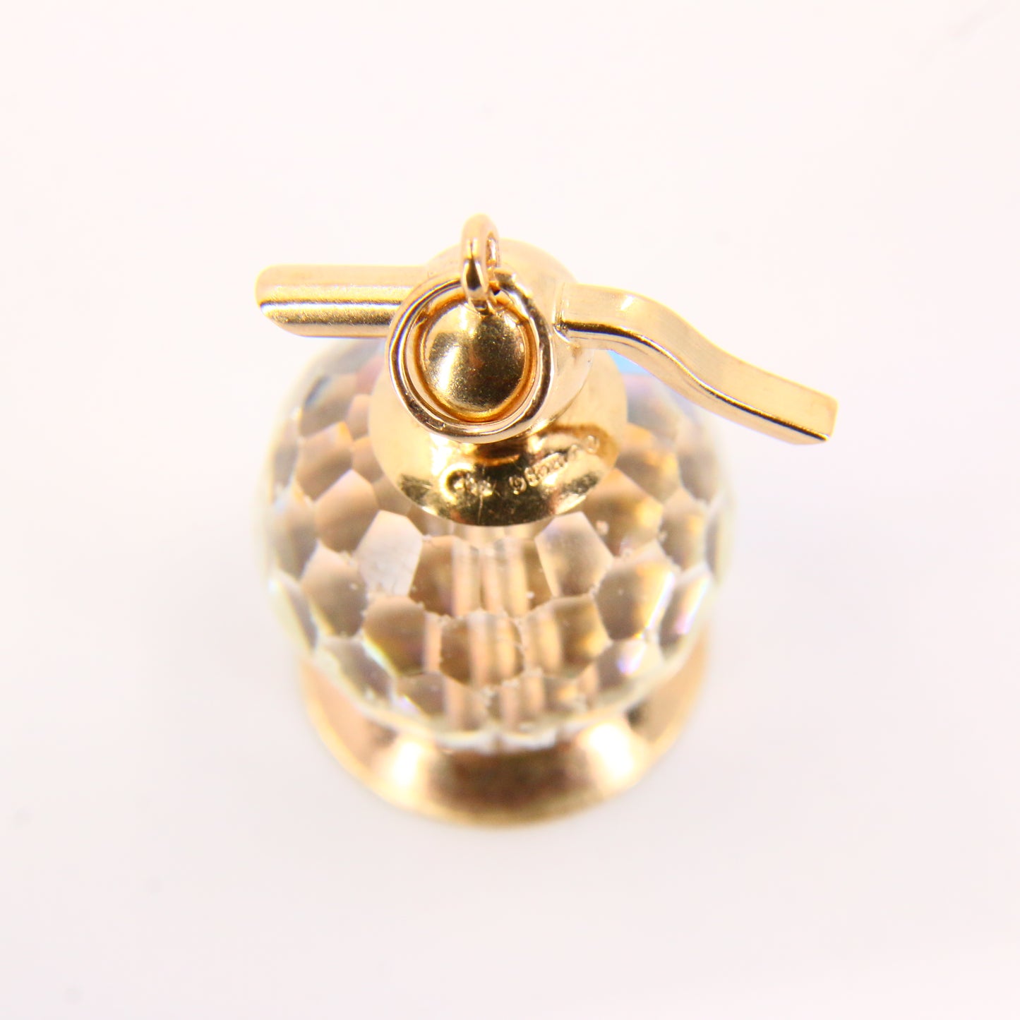 Vintage 9ct Soda Spritzer Gold Charm Soda Siphon Pendant Hallmarked Yellow Gold Gift