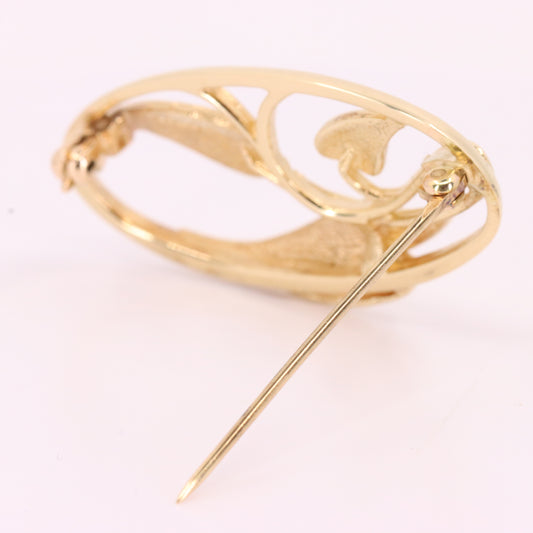 Vintage 9ct Hallmarked Yellow Gold Ola Gorie Rennie Mackintosh Brooch Boxed Gift