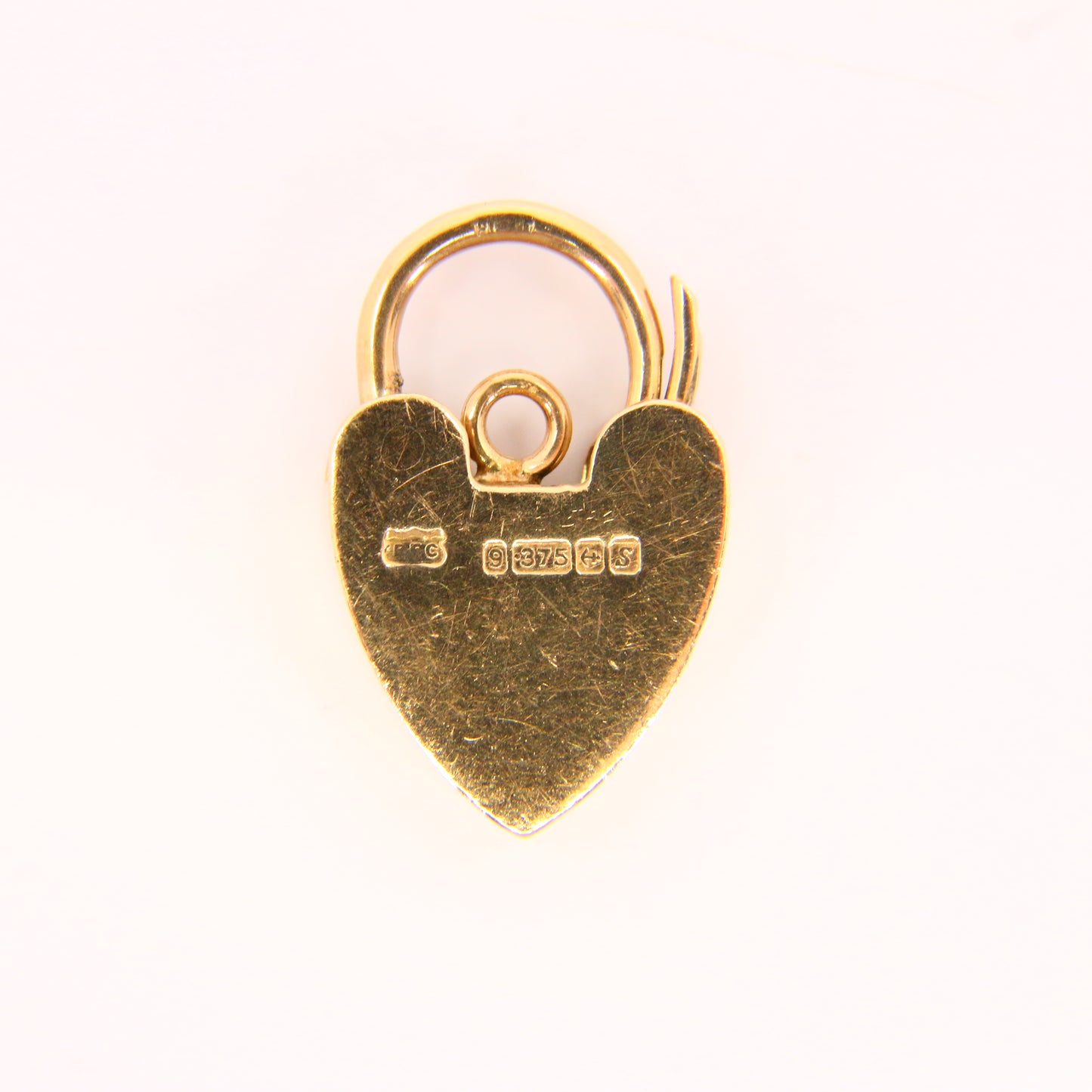 Vintage 9ct Heart Lock Gold Charm Padlock Closer Pendant Hallmarked Gifts Crafts