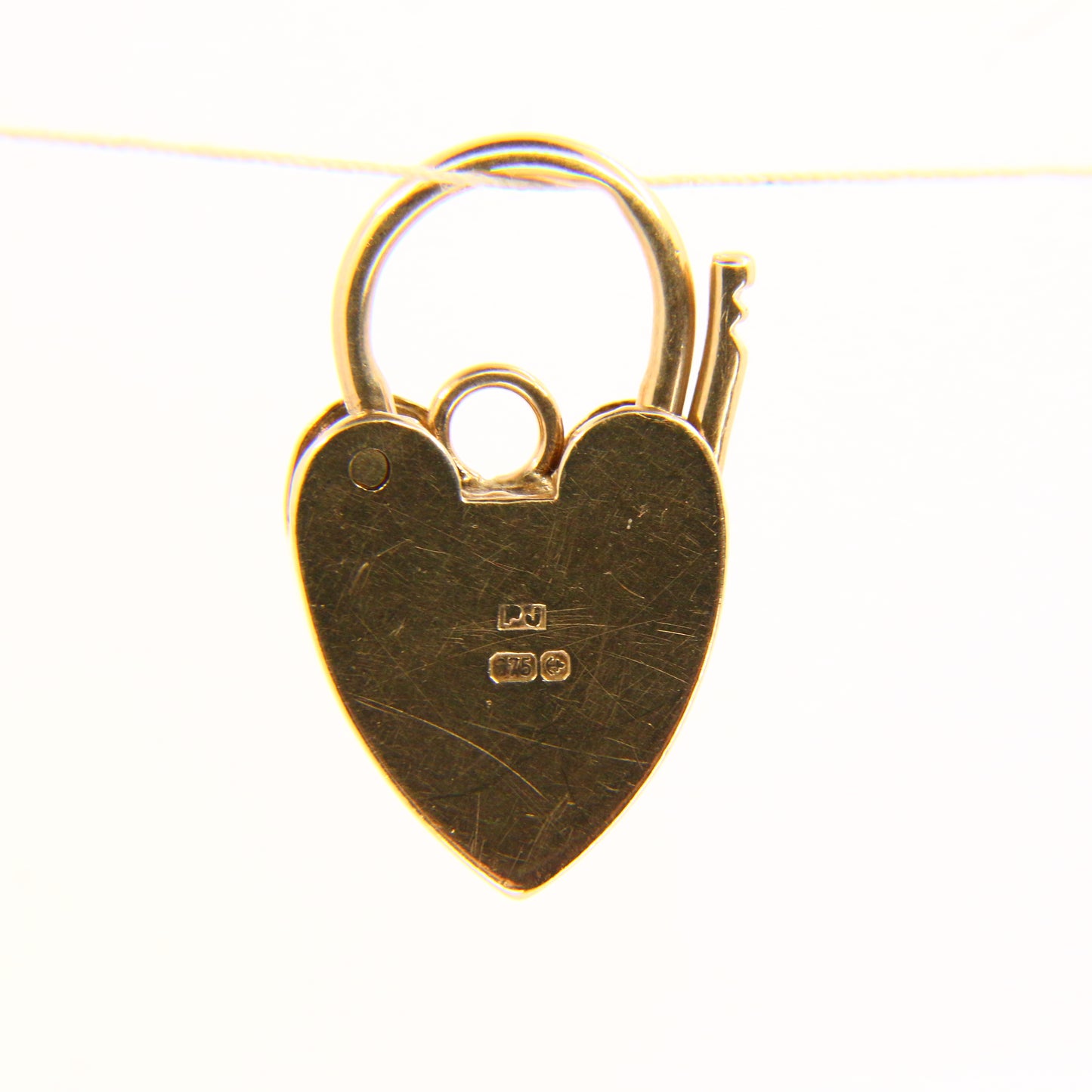 Vintage 9ct Heart Lock Gold Charm Small Padlock Closer Pendant Yellow Gold Gifts Crafts