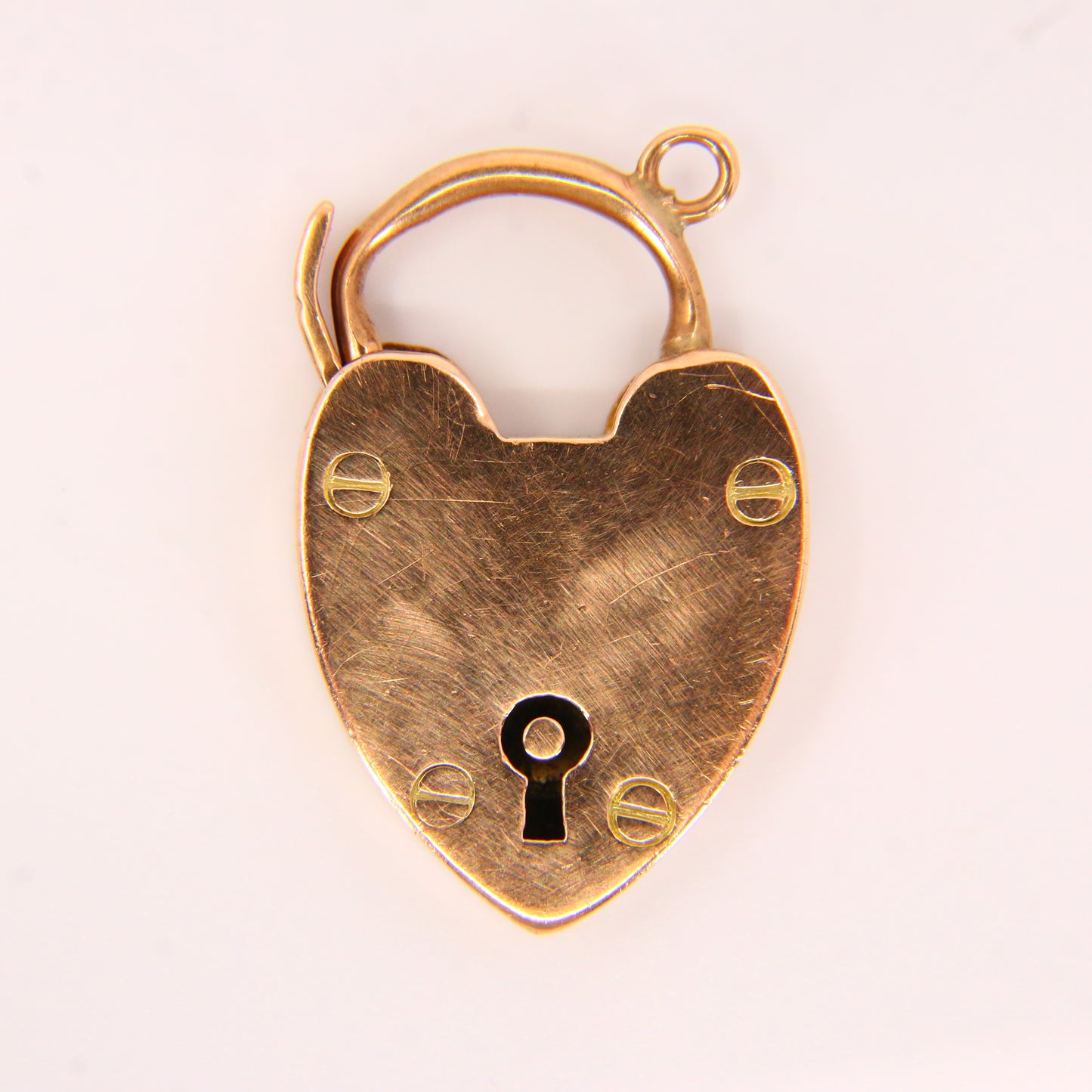 Vintage 9ct Large Heart Lock Gold Charm Padlock Pendant Hallmarked Gifts Crafts