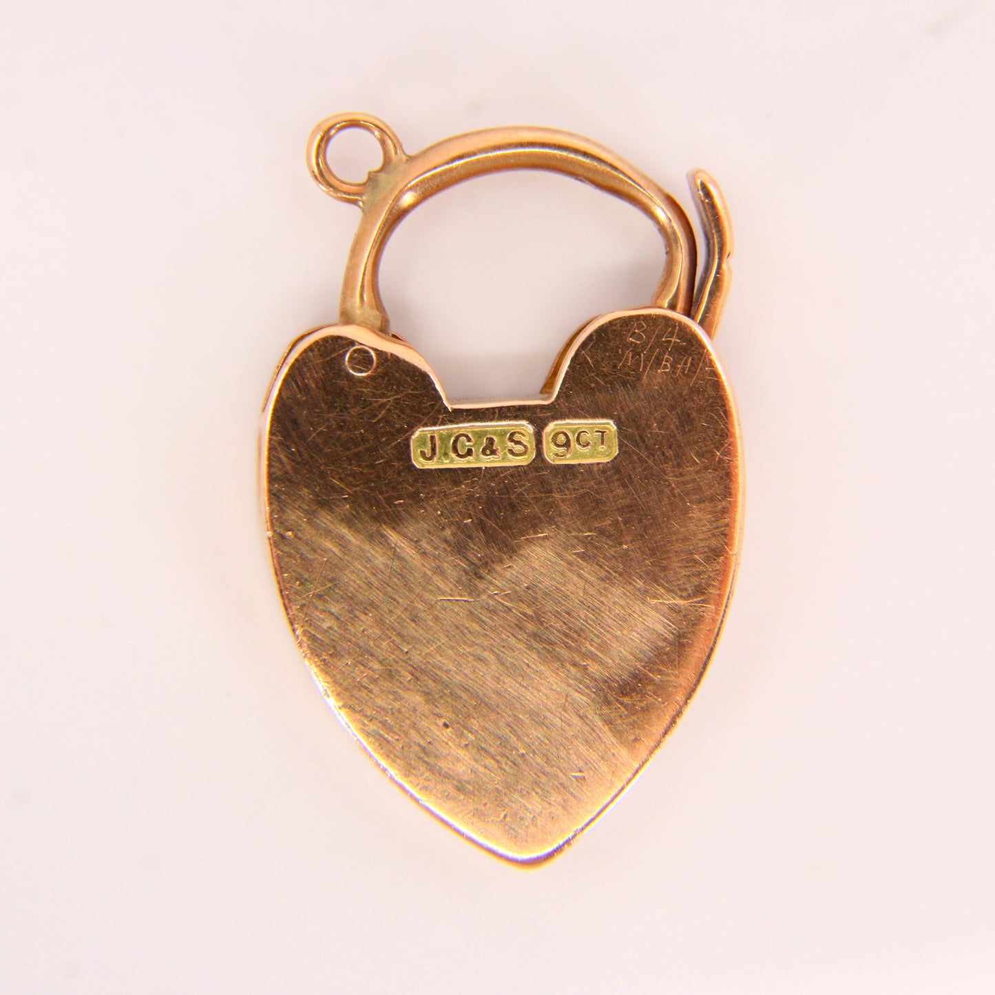 Vintage 9ct Large Heart Lock Gold Charm Padlock Pendant Hallmarked Gifts Crafts