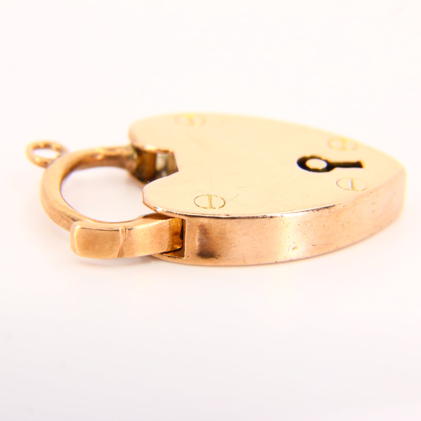 Vintage 9ct Large Heart Lock Gold Charm Padlock Pendant Hallmarked Gifts Crafts