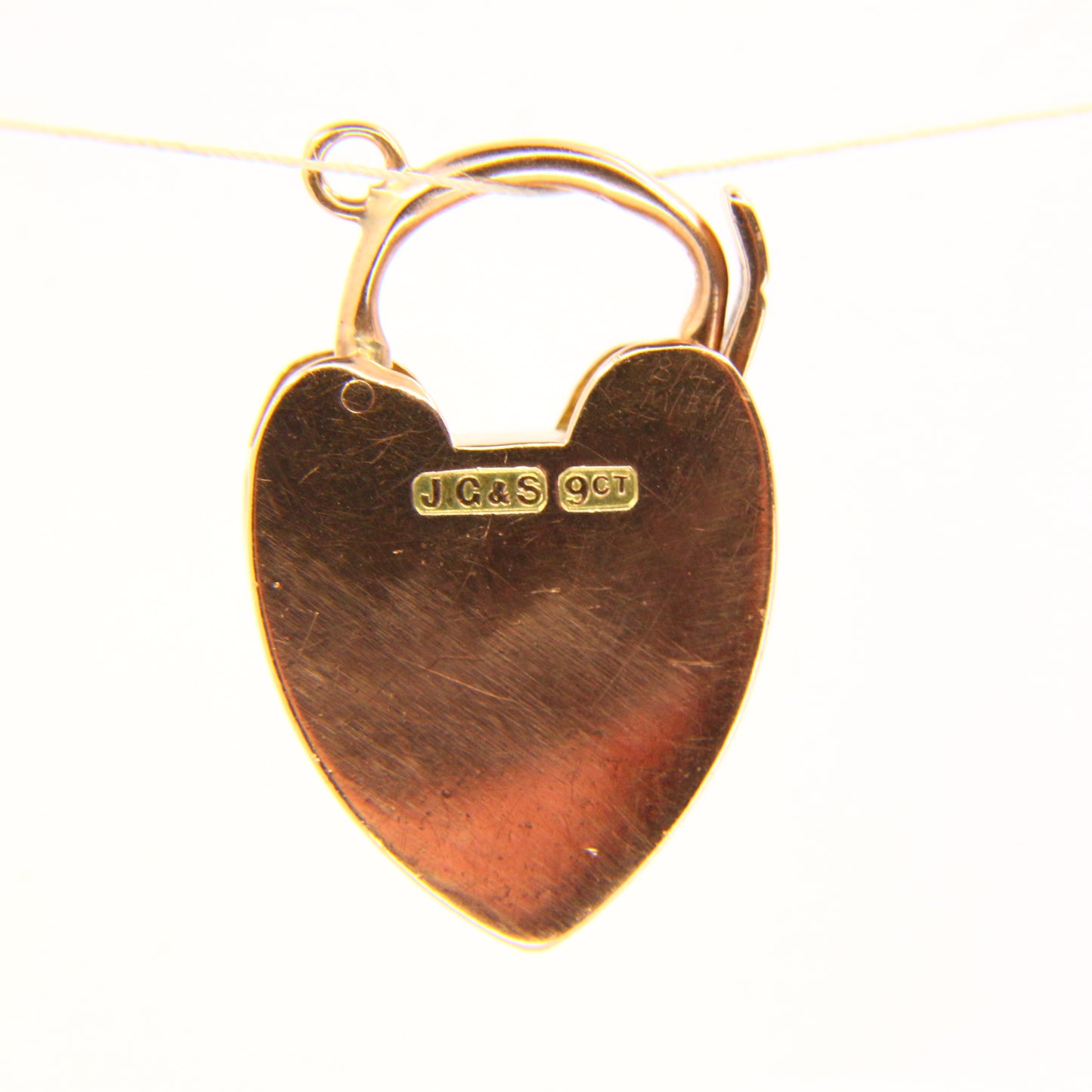 Vintage 9ct Large Heart Lock Gold Charm Padlock Pendant Hallmarked Gifts Crafts