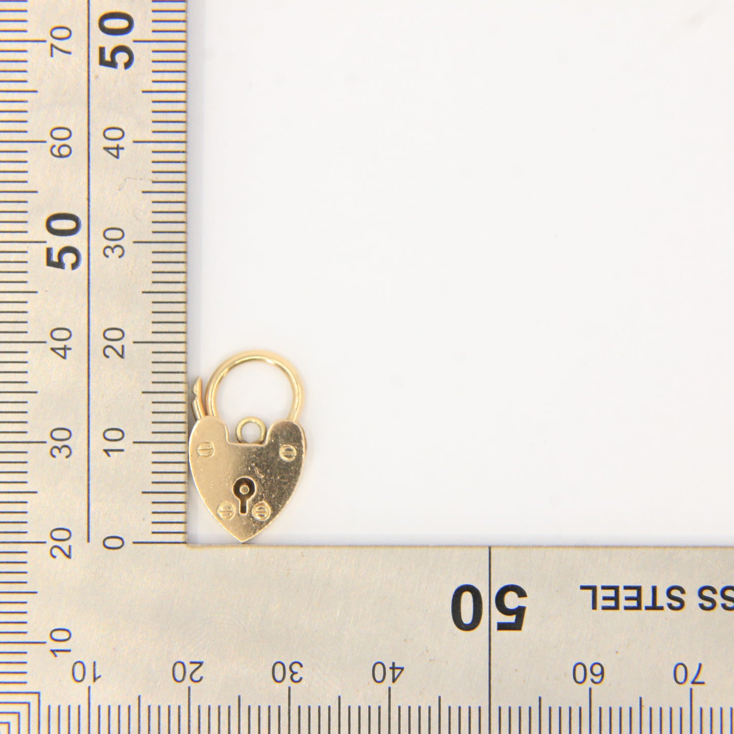 Vintage 9ct Heart Lock Gold Charm Padlock Closer Pendant Hallmarked Gifts Crafts