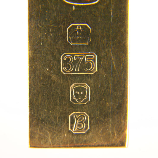 Vintage 9ct Gold Ingot Pendant Charm Hallmarked London 1976 Yellow Gold