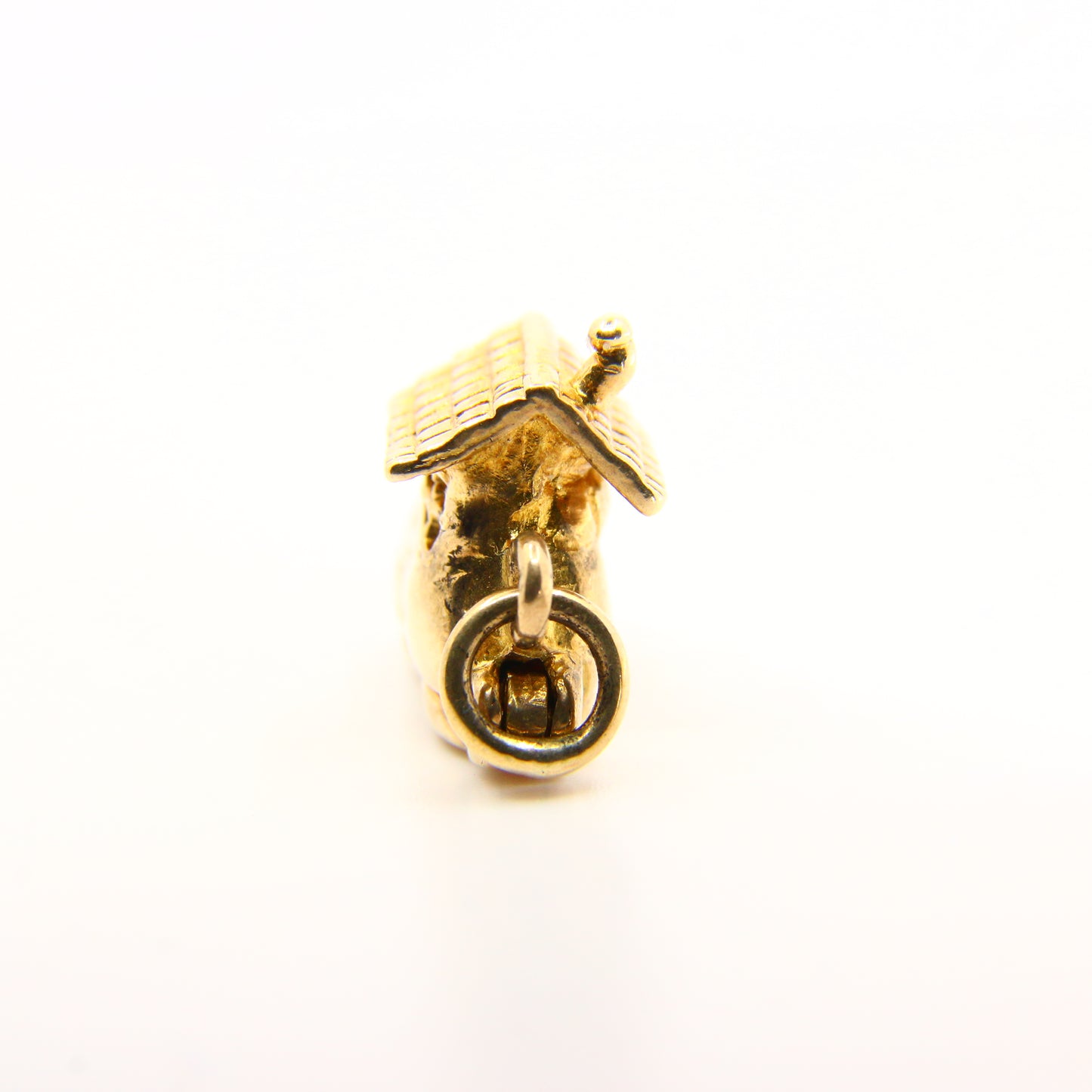 Vintage 9ct Gold Boot Opening Pendant Enamel Detailed Charm Folk Lore Yellow Gold Hallmarked