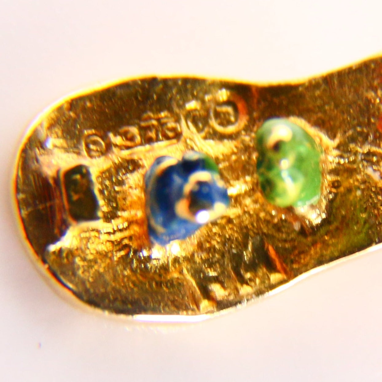 Vintage 9ct Gold Boot Opening Pendant Enamel Detailed Charm Folk Lore Yellow Gold Hallmarked