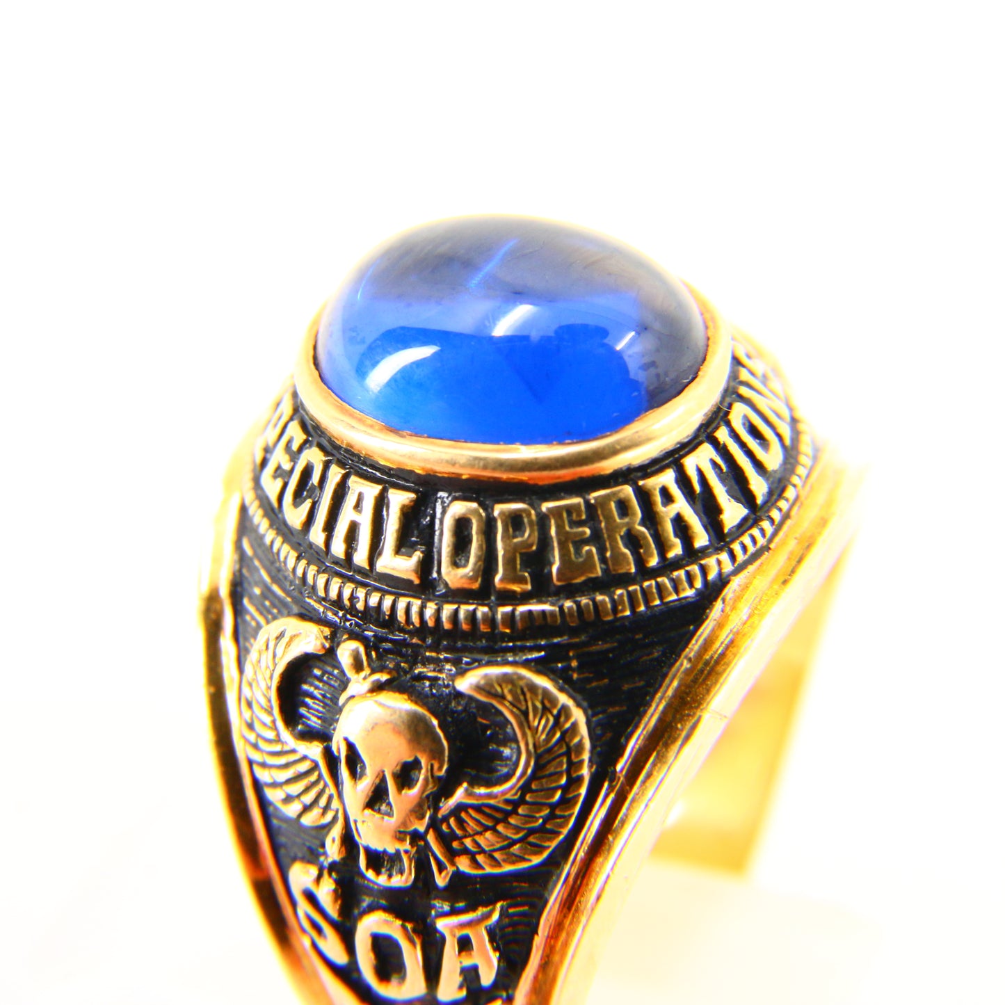 Vintage 22k Gold Amethyst American Special Operations Ring SOA Yellow Gold Military Ring Unmarked