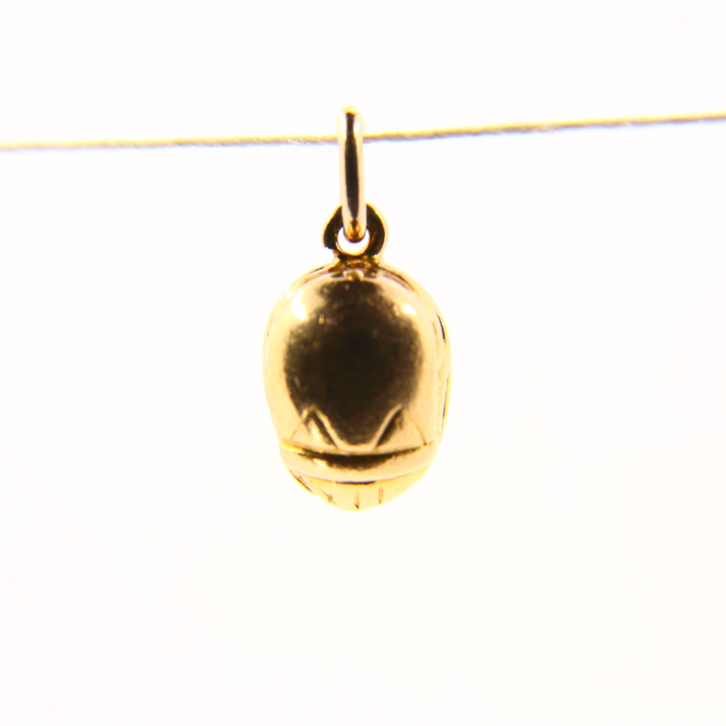 Vintage 18K Scarab Beetle Charm 18 Carat Yellow Gold Pendant Egyptian Hallmarked Gift