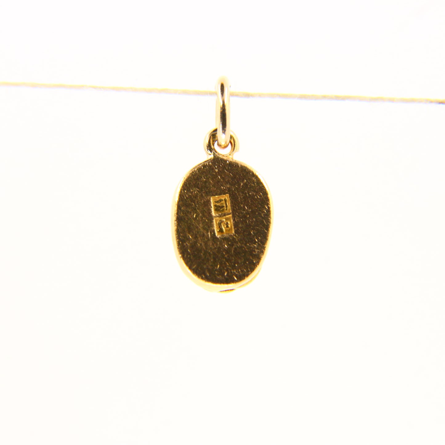 Vintage 18K Scarab Beetle Charm 18 Carat Yellow Gold Pendant Egyptian Hallmarked Gift