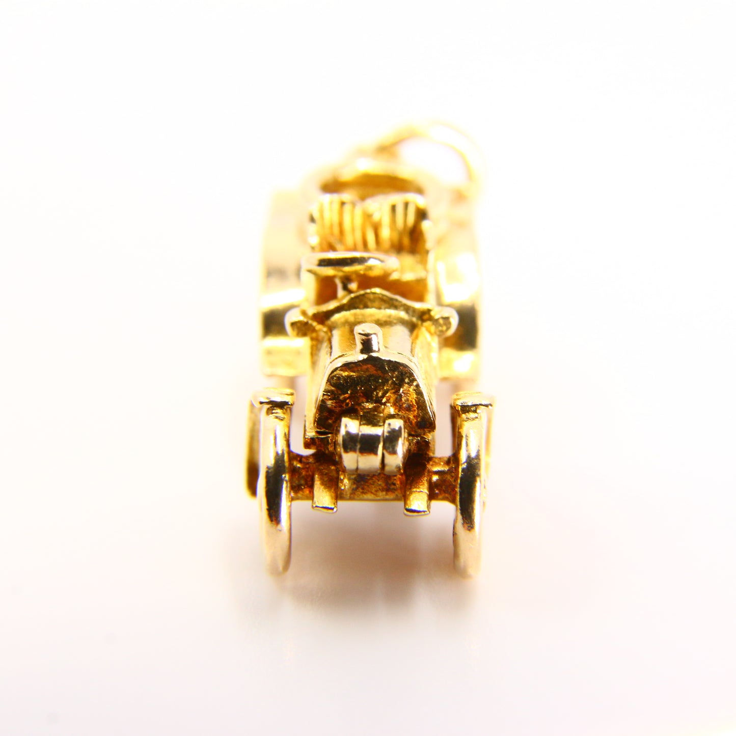 Vintage 9ct Automobile Opening Charm Detailed Yellow Gold Hallmarked Car Pendant