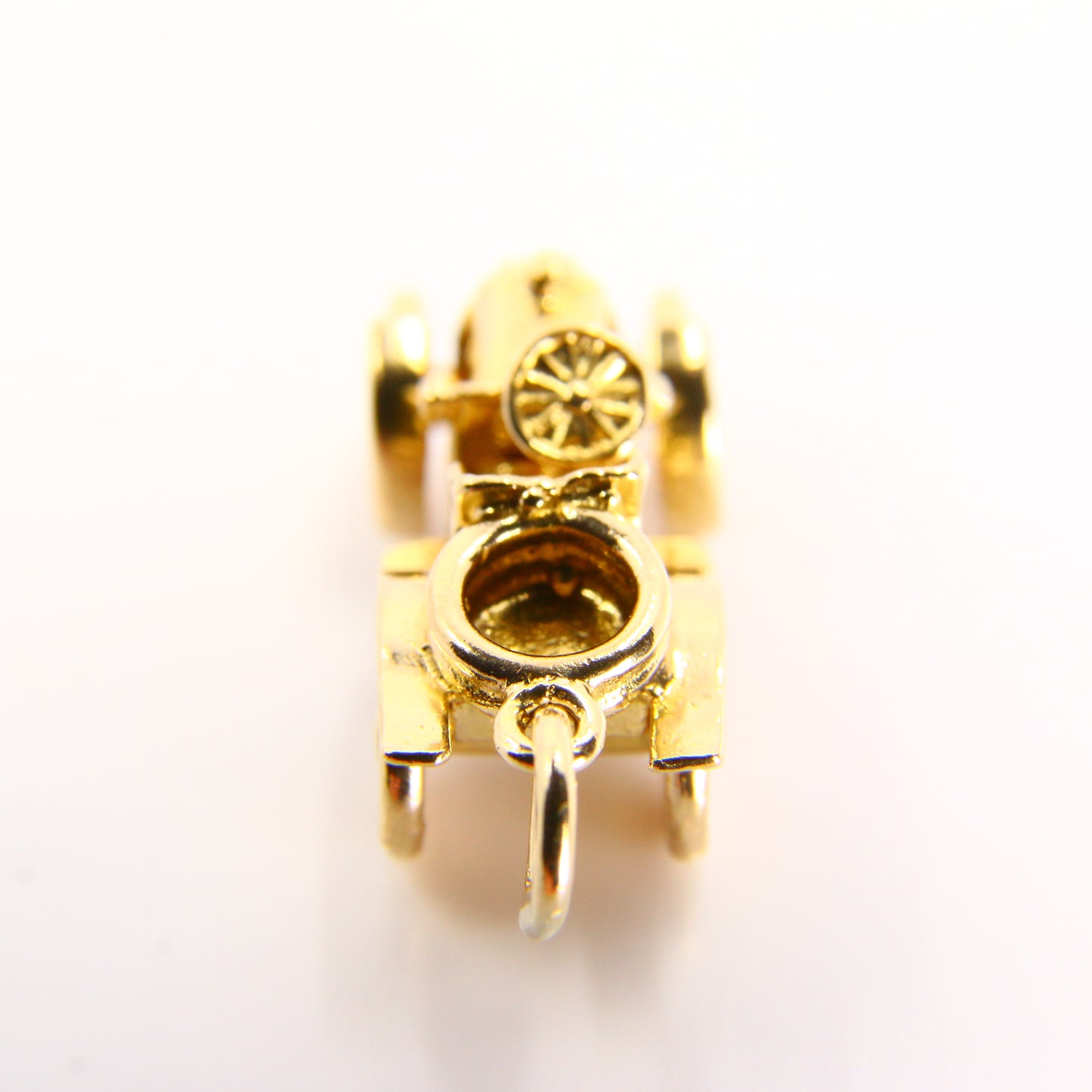 Vintage 9ct Automobile Opening Charm Detailed Yellow Gold Hallmarked Car Pendant